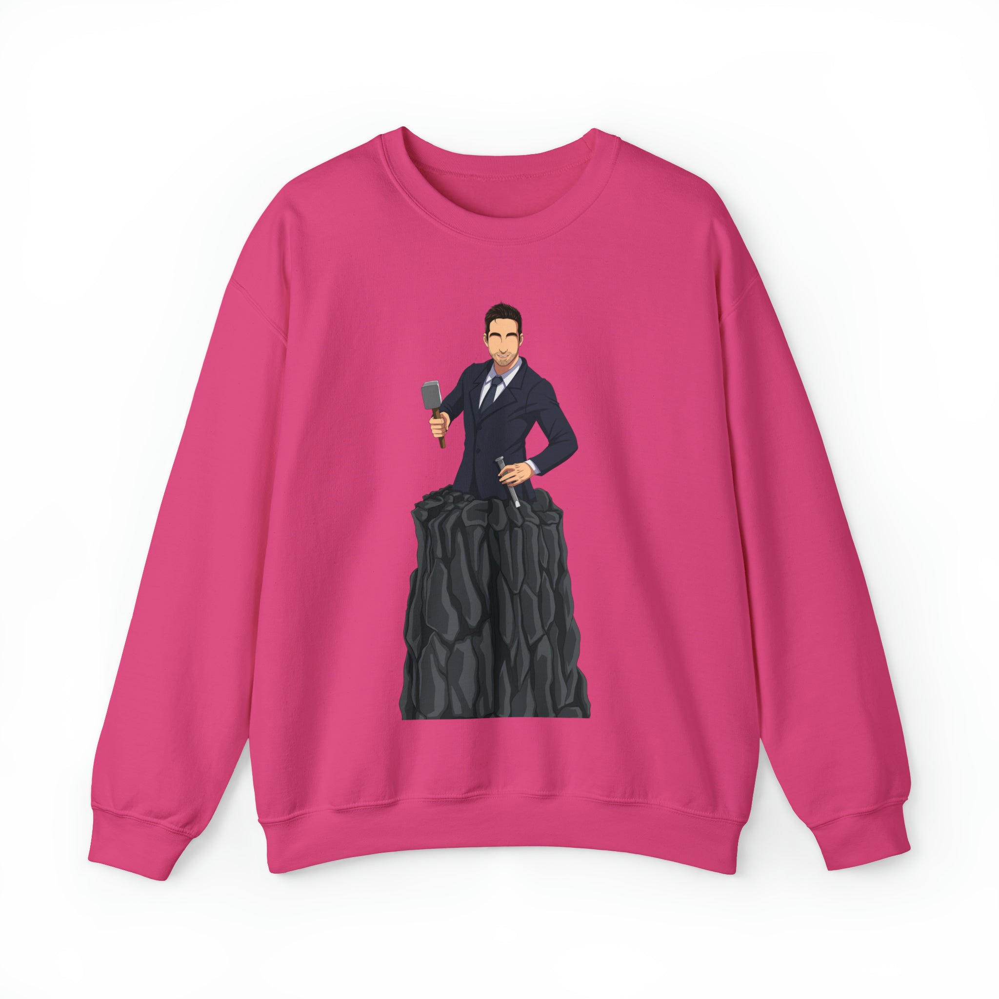 A person working hard to better his/herself - Self-Made Sweatshirt Heavy Blend™ Crewneck - Man #3 - Breakthrough Collection