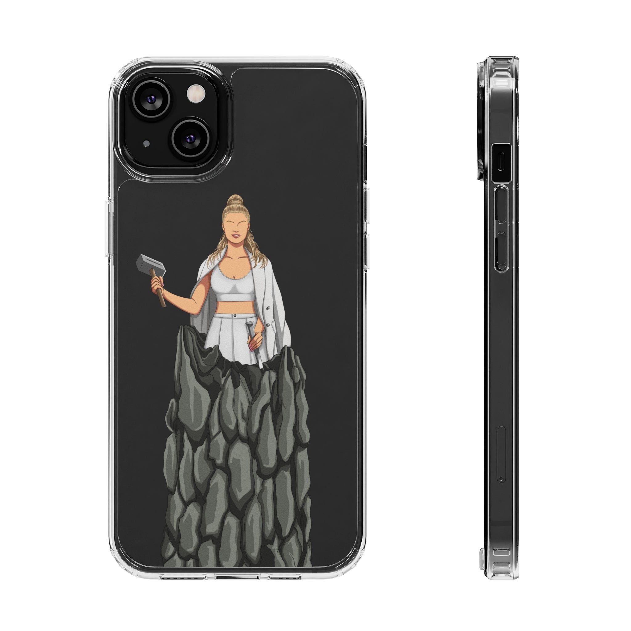 A person working hard to better his/herself - Clear Case - Self-Made Woman #11 - Breakthrough Collection