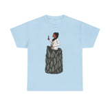 A person working hard to better his/herself - Heavy Cotton Self-Made T-shirt - self-made woman #4 - Breakthrough Collection