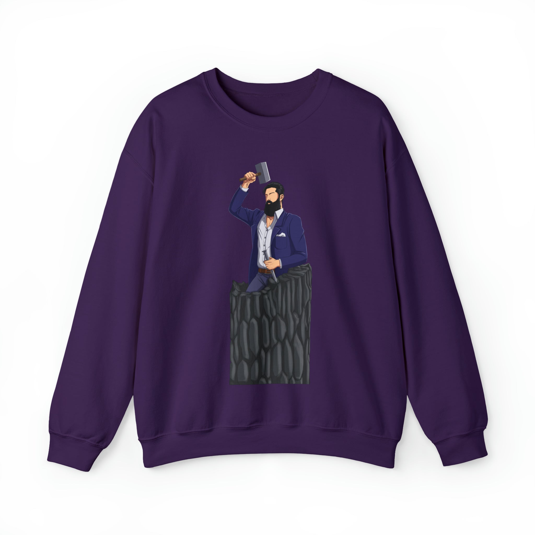 A person working hard to better his/herself - Self-Made Sweatshirt Heavy Blend™ Crewneck - Man #12 - Breakthrough Collection