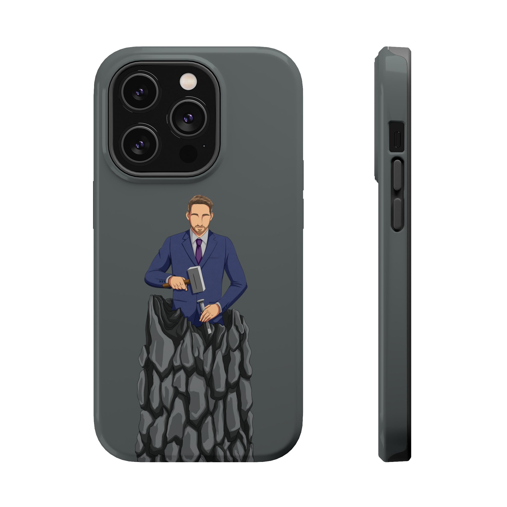 A person working hard to better his/herself - MagSafe Tough Case - Self-Made Man #8 - Breakthrough Collection