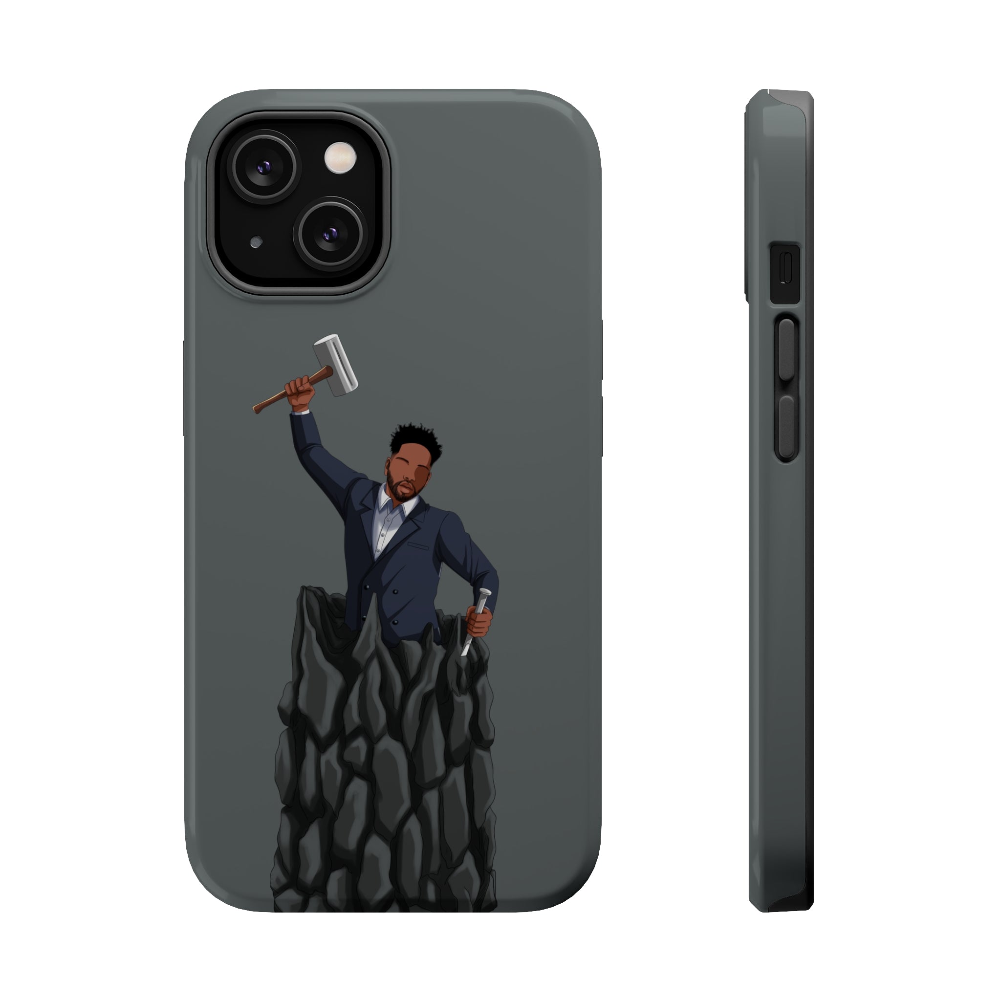 A person working hard to better his/herself - MagSafe Tough Case - Self-Made Man #1 - Breakthrough Collection