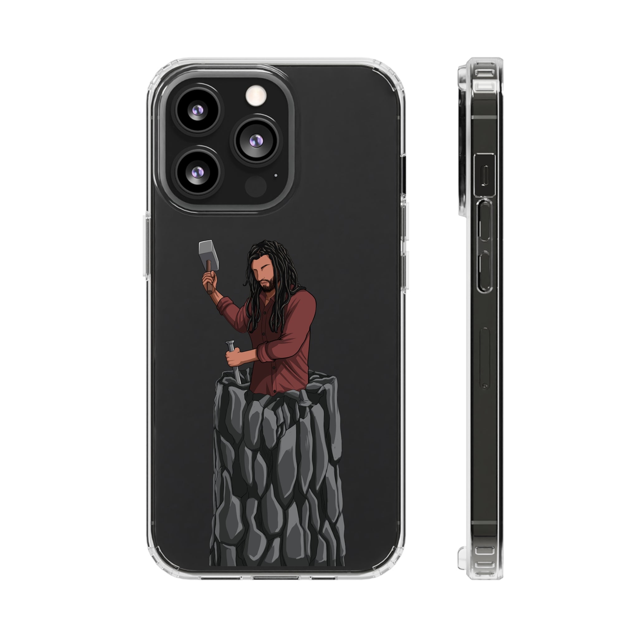 A person working hard to better his/herself - Clear Case - Self-Made Man #2 - Breakthrough Collection