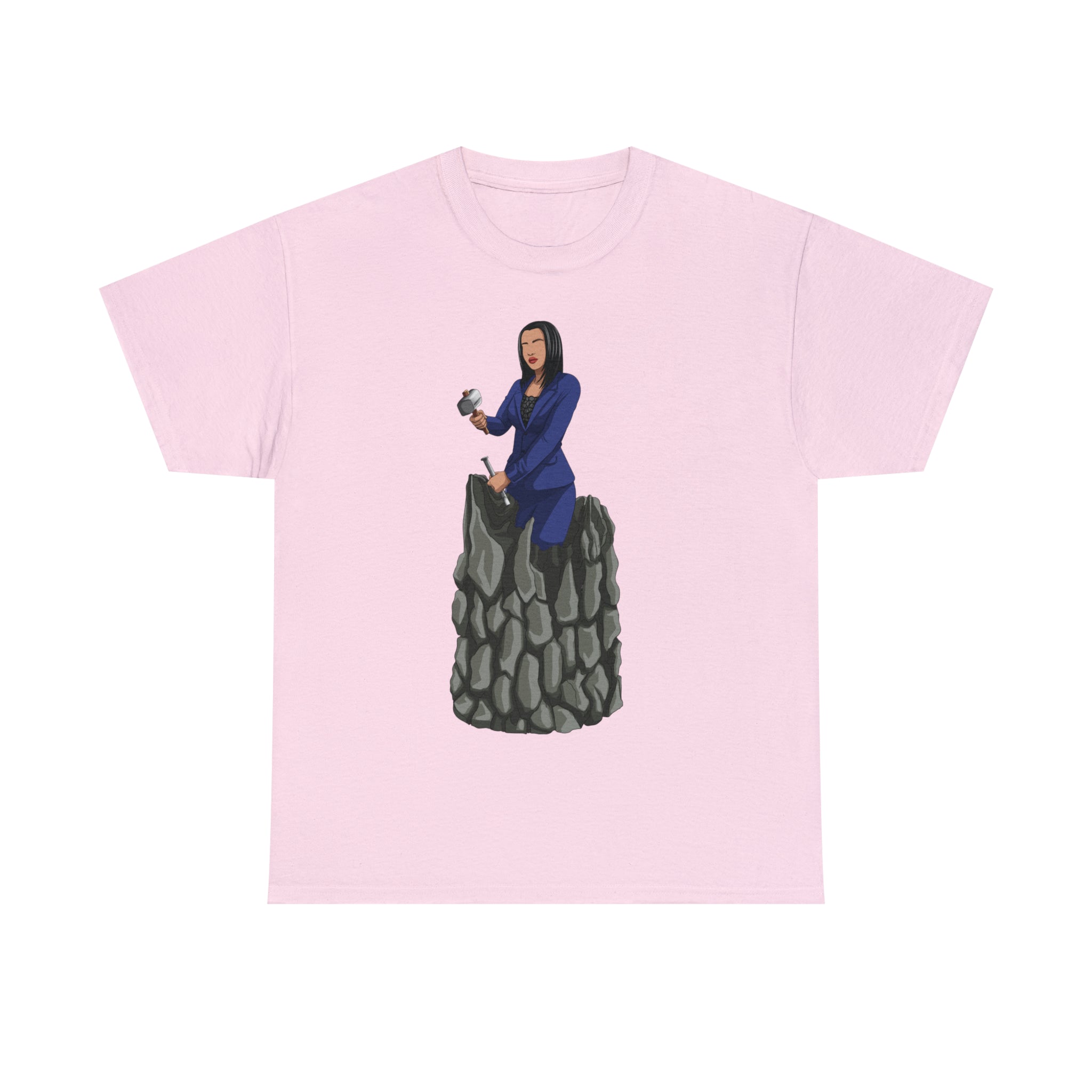 A person working hard to better his/herself - Heavy Cotton Self-Made T-shirt - self-made woman #2 - Breakthrough Collection