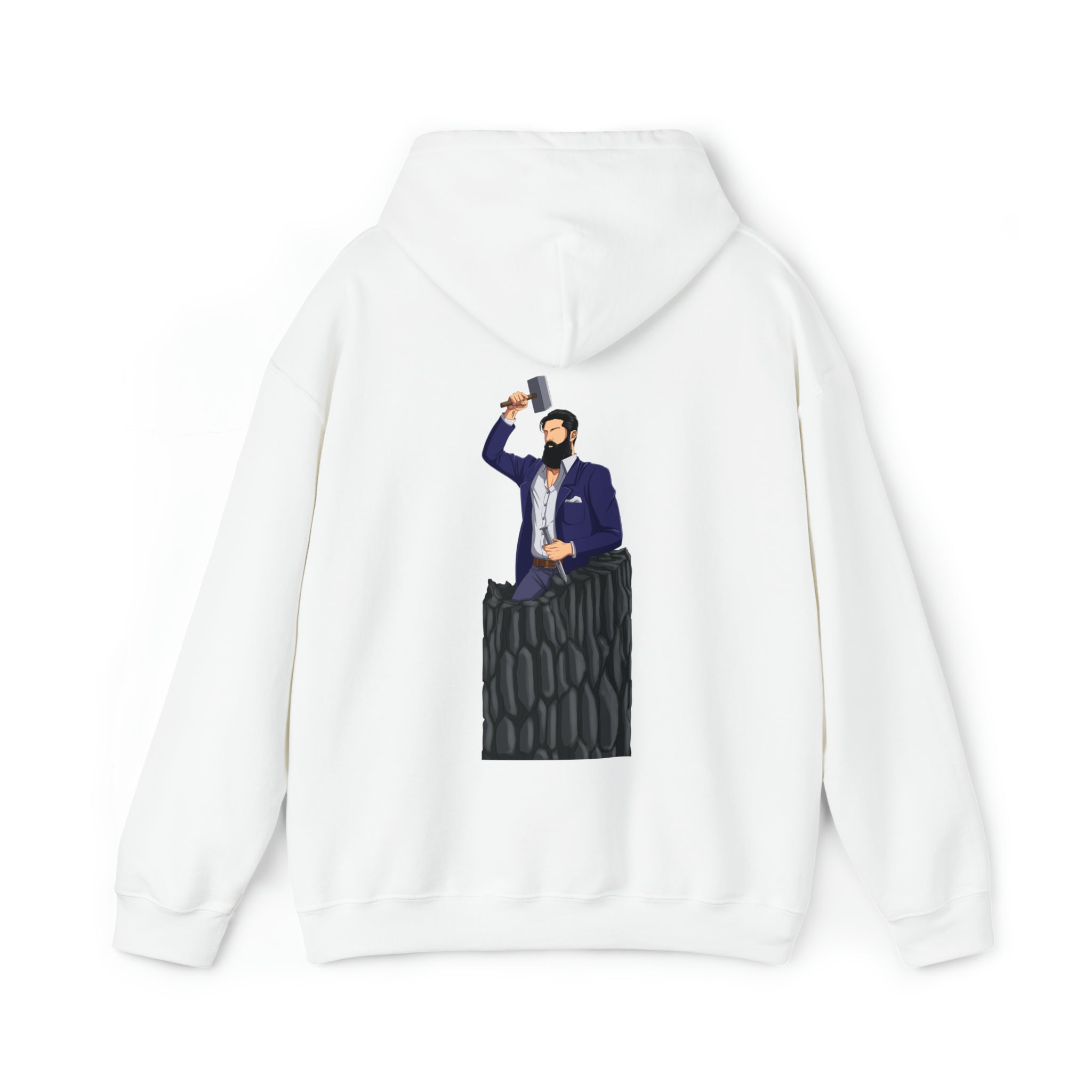 A person working hard to better his/herself - Heavy Blend™ Self-Made Hoodie - Man #12