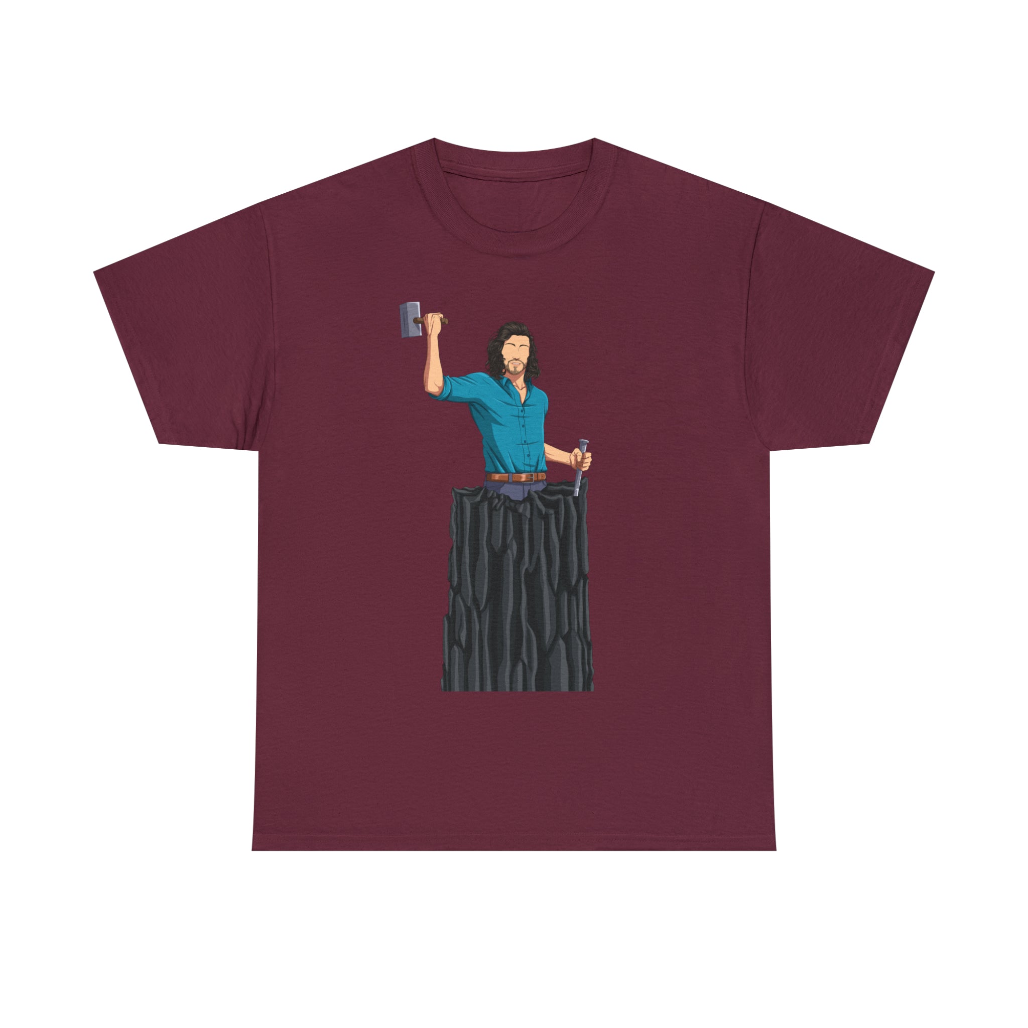 A person working hard to better his/herself - Heavy Cotton Self-Made T-shirt - Self-Made Man #10 - Breakthrough Collection