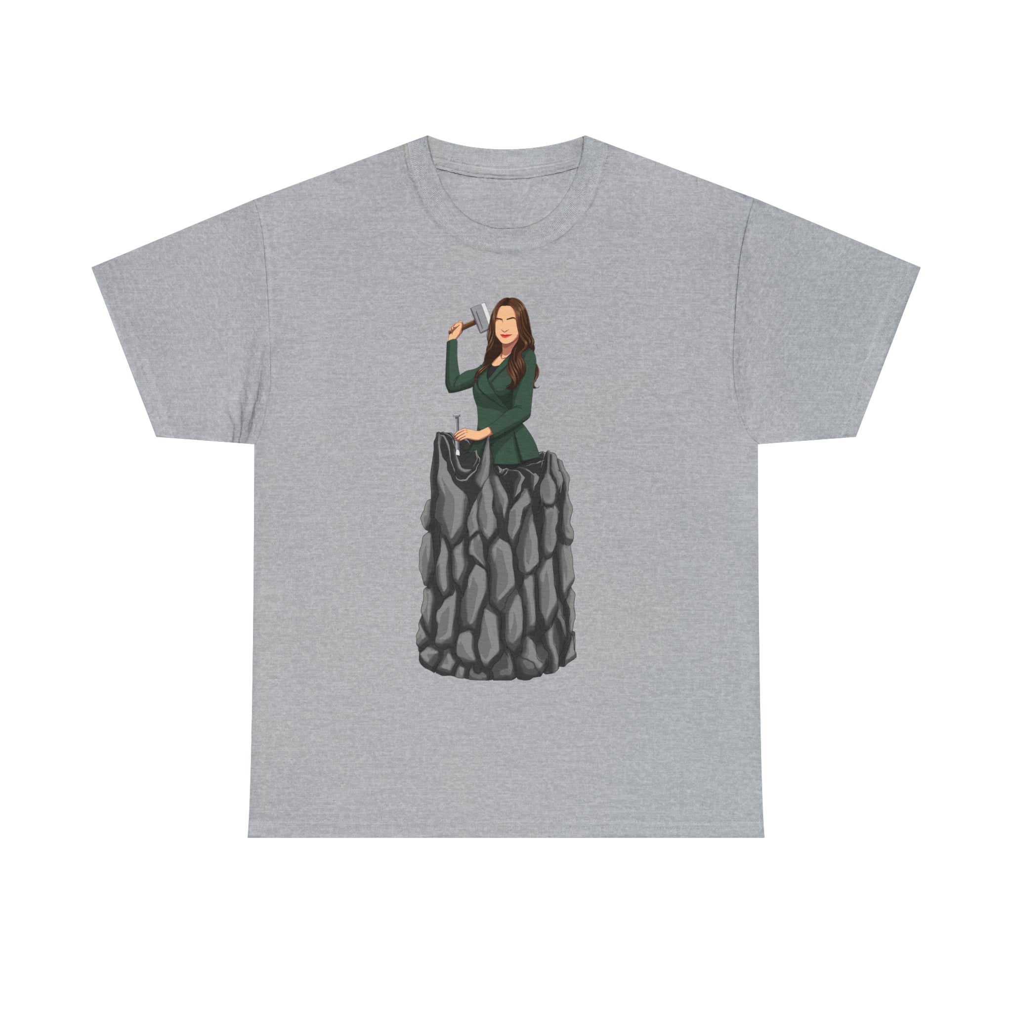 A person working hard to better his/herself - Heavy Cotton Self-Made T-shirt - self-made woman #5 - Breakthrough Collection