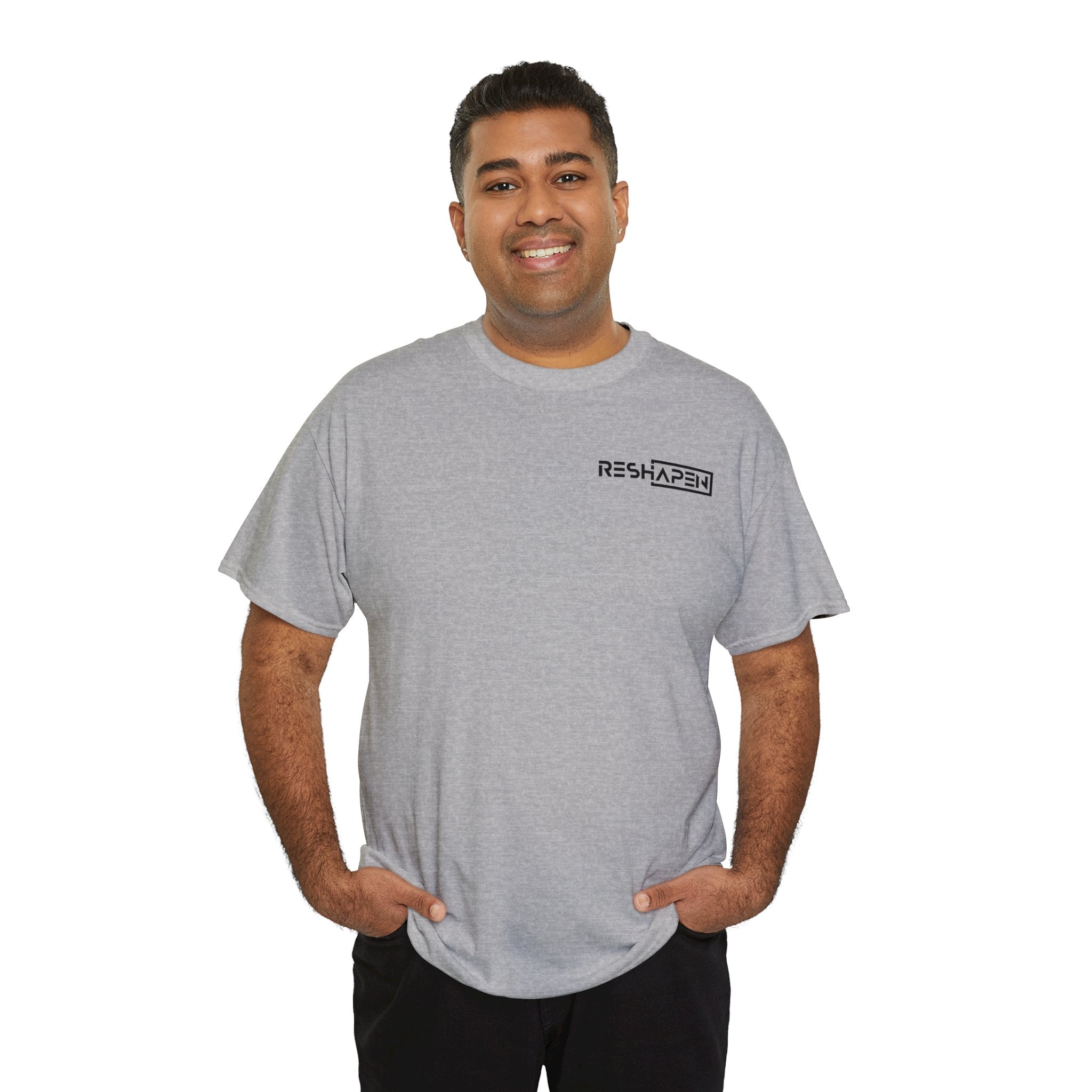 A person working hard to better his/herself - Heavy Cotton Self-Made T-shirt - Reshapen
