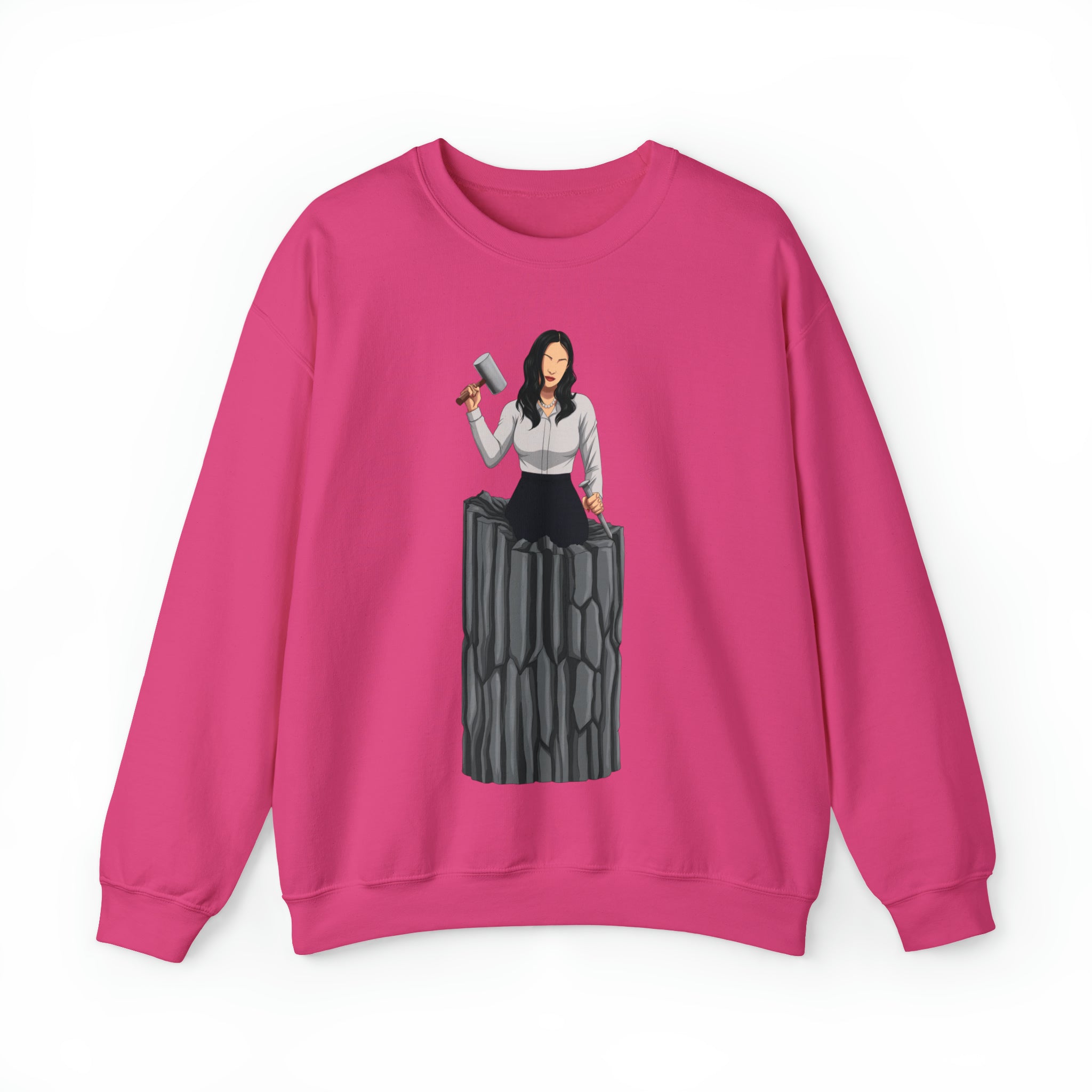 A person working hard to better his/herself - Self-Made Sweatshirt Heavy Blend™ Crewneck - Woman #14