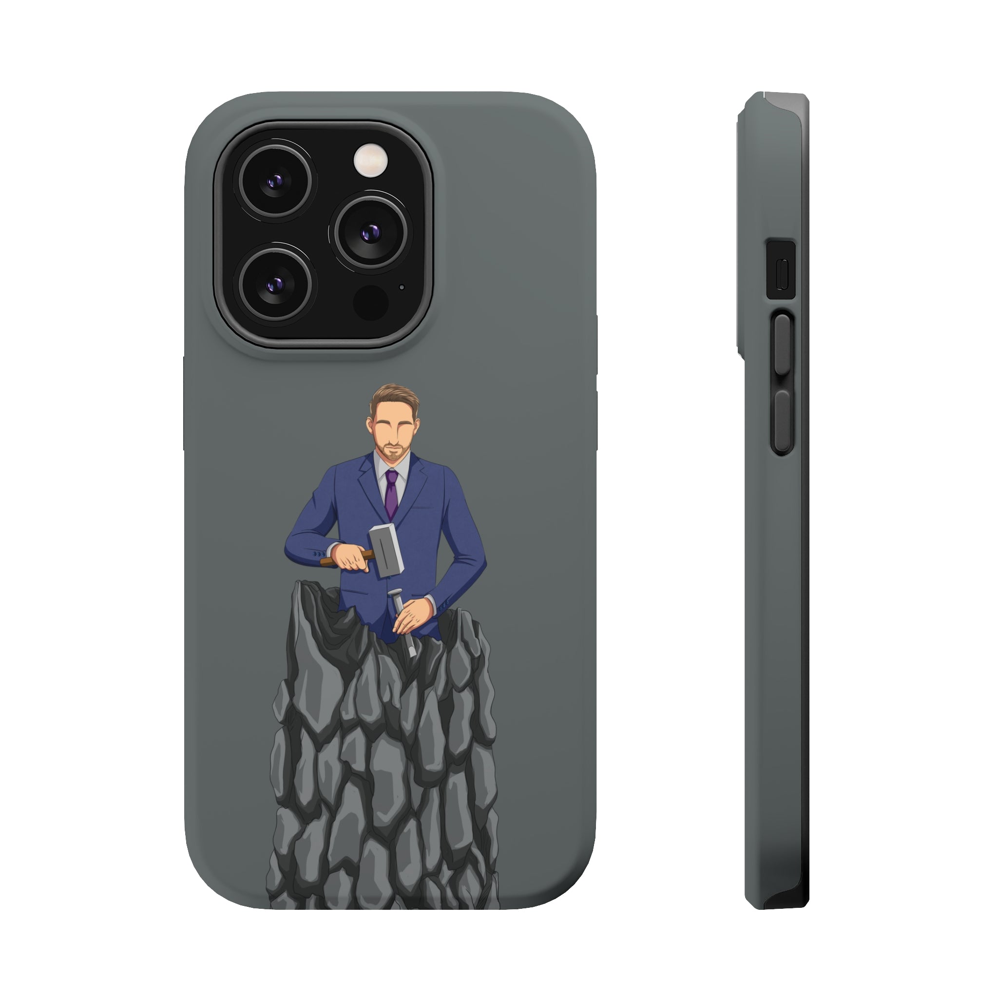 A person working hard to better his/herself - MagSafe Tough Case - Self-Made Man #8 - Breakthrough Collection