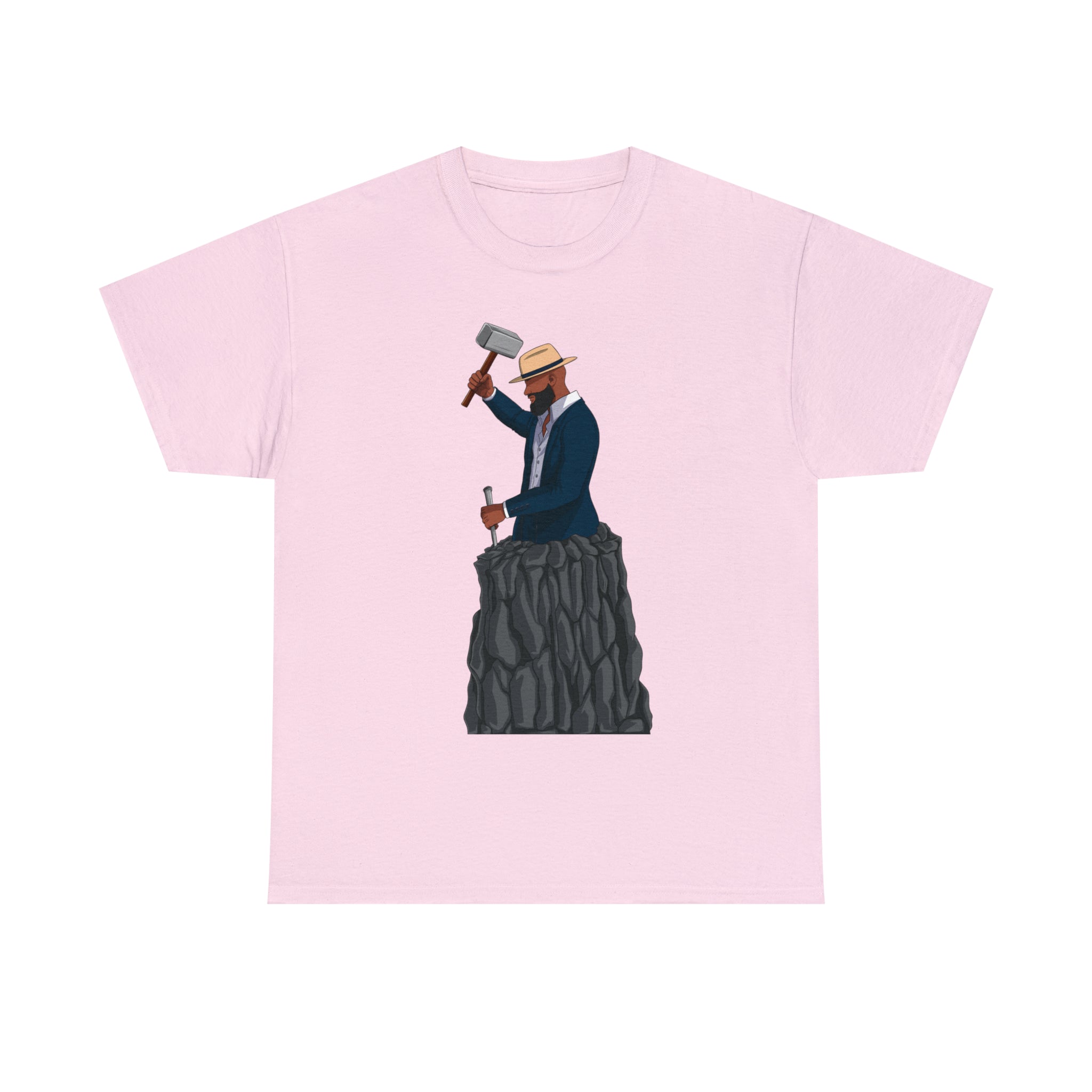 A person working hard to better his/herself - Heavy Cotton Self-Made T-shirt - Self-Made Man #7 - Breakthrough Collection