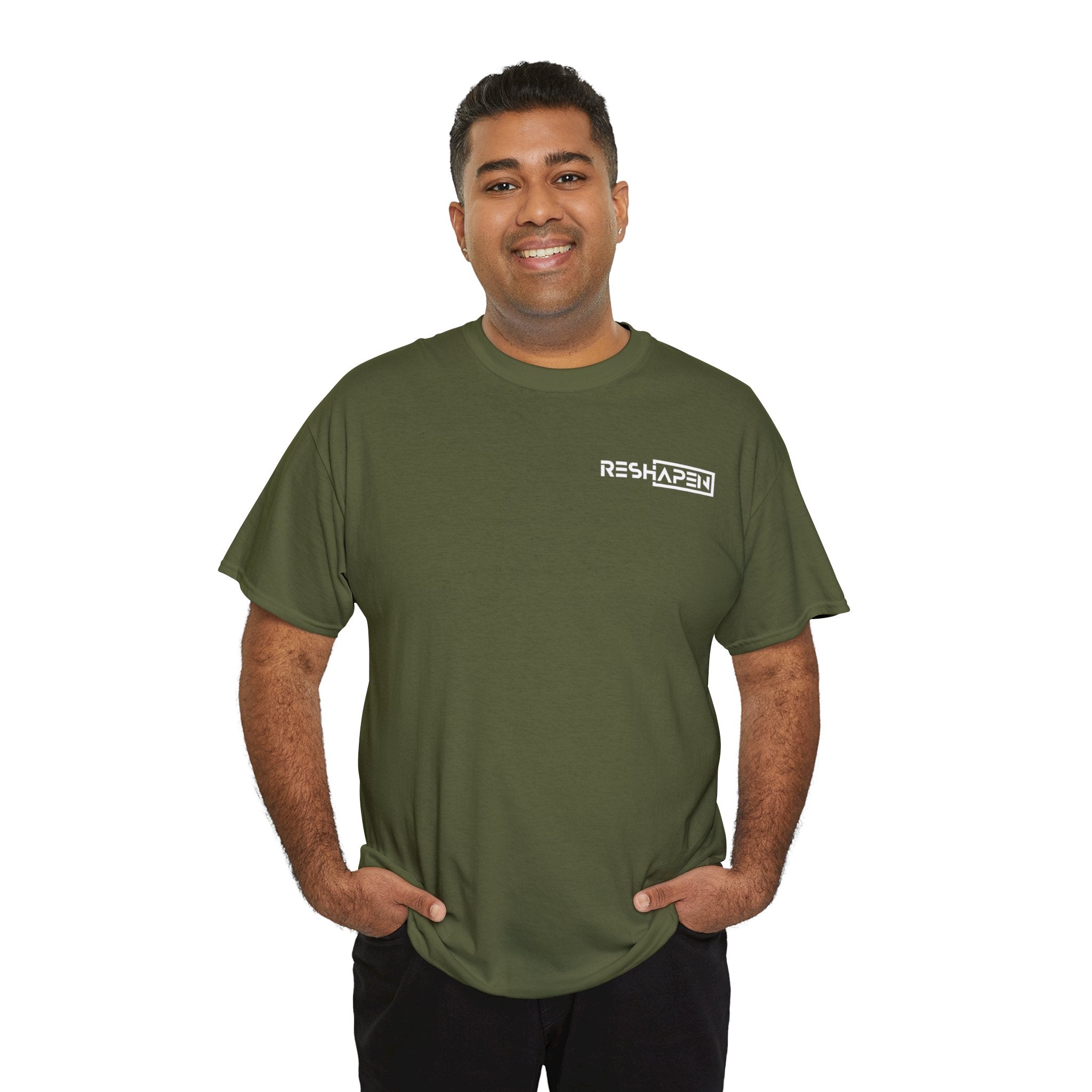 A person working hard to better his/herself - Heavy Cotton Self-Made T-shirt - Reshapen