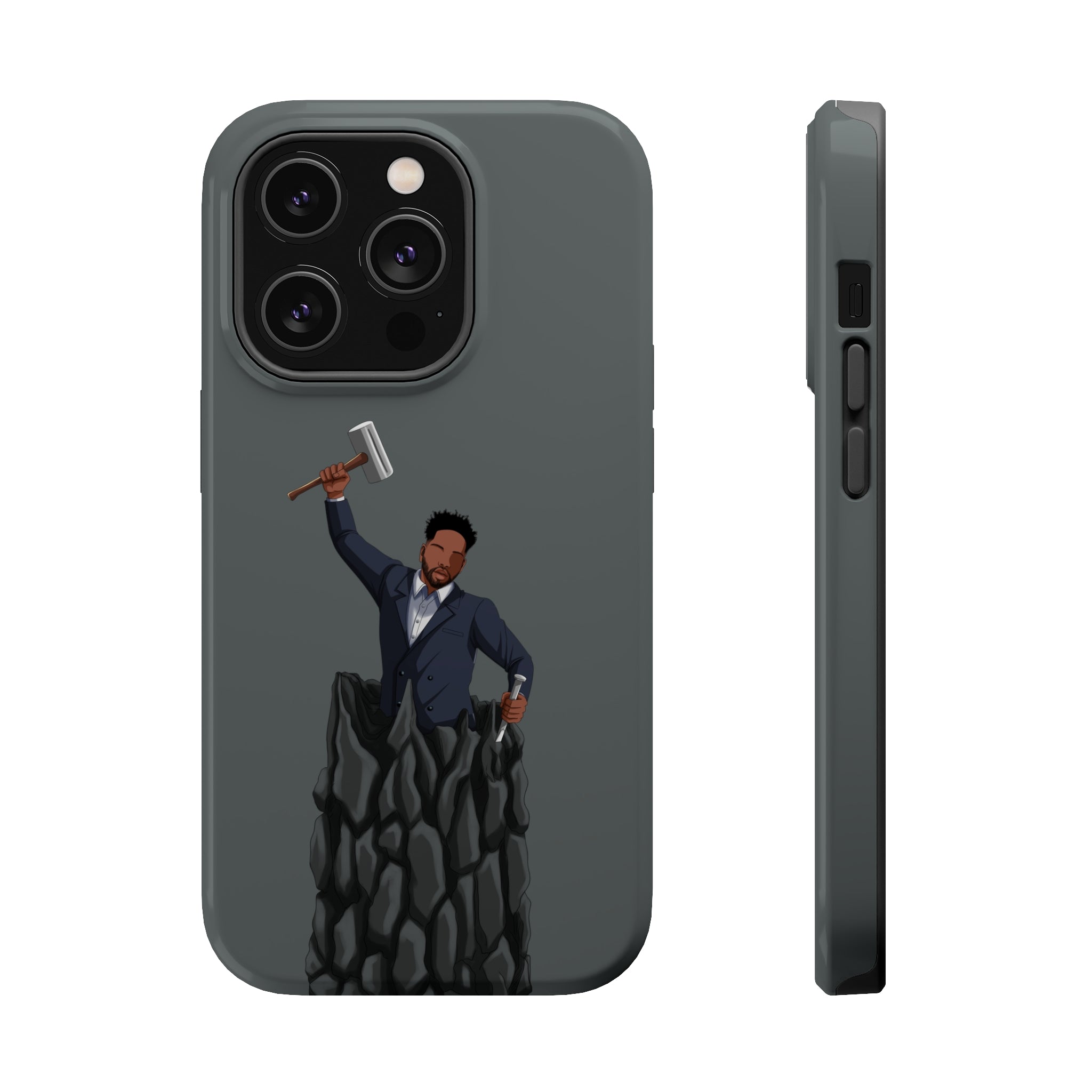 A person working hard to better his/herself - MagSafe Tough Case - Self-Made Man #1 - Breakthrough Collection