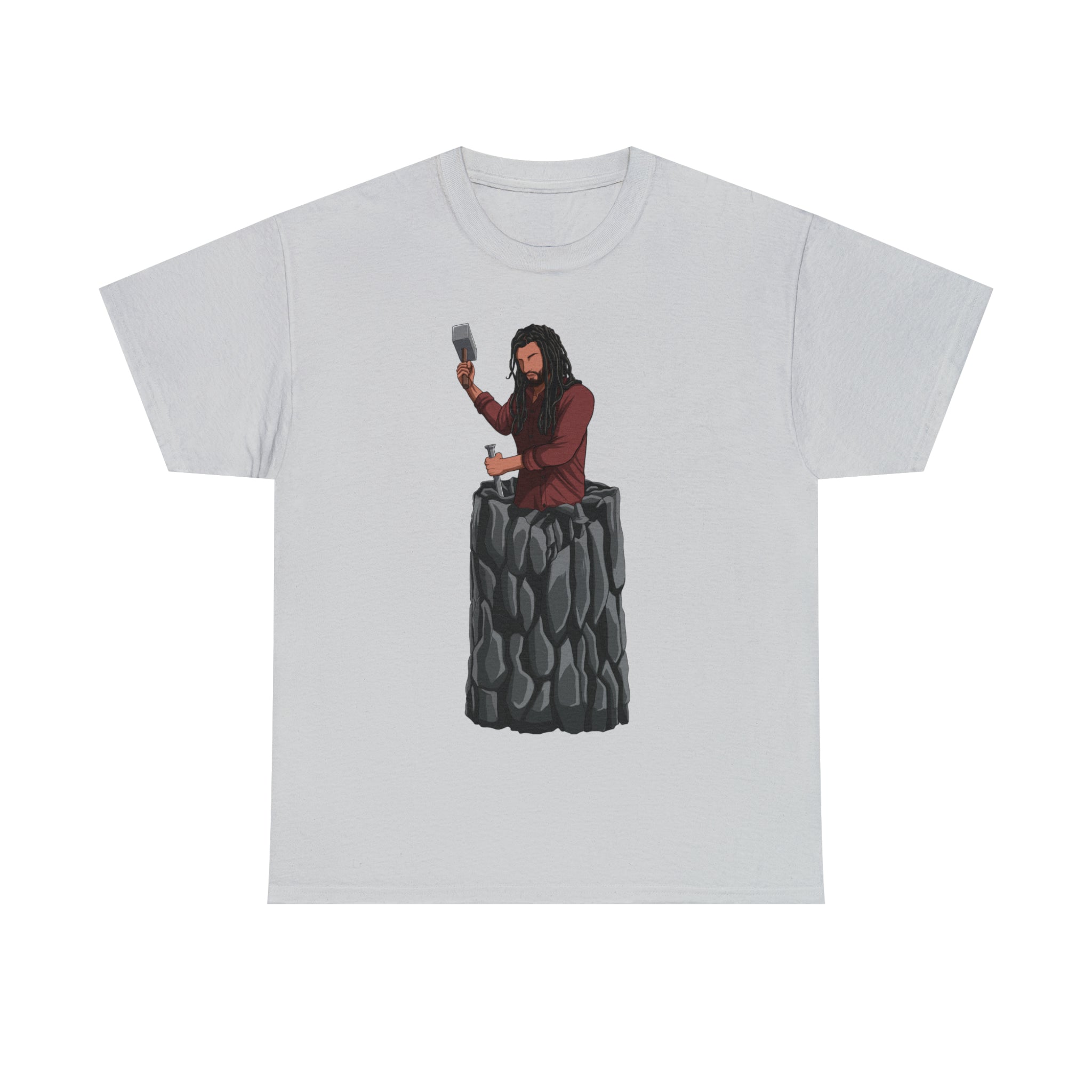 A person working hard to better his/herself - Heavy Cotton Self-Made T-shirt - Self-Made Man #2 - Breakthrough Collection