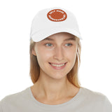 A person working hard to better his/herself - Self-Made Entrepreneur Hat with Leather Patch (Round) - Breakthrough Collection