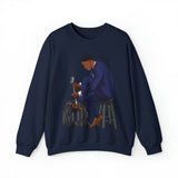 A person working hard to better his/herself - Self-Made Sweatshirt Heavy Blend™ Crewneck - Man #11 - Breakthrough Collection