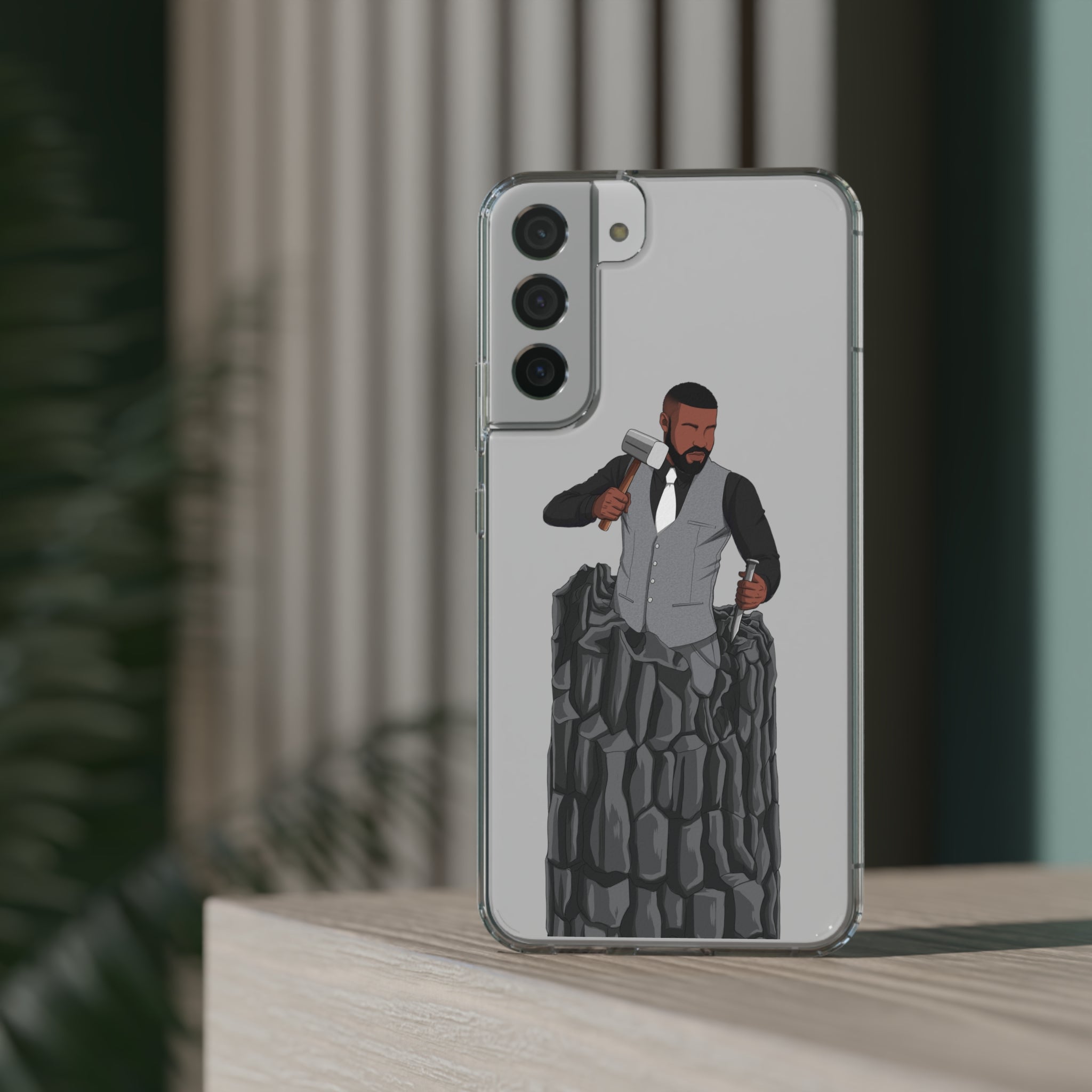A person working hard to better his/herself - Clear Case - Self-Made Man #6 - Breakthrough Collection