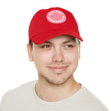 A person working hard to better his/herself - Self-Made Entrepreneur Hat with Leather Patch (Round) - Breakthrough Collection
