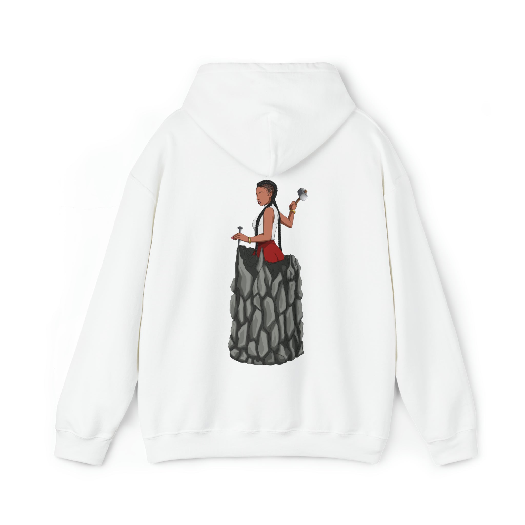 A person working hard to better his/herself - Heavy Blend™ Self-Made Hoodie - Woman #7