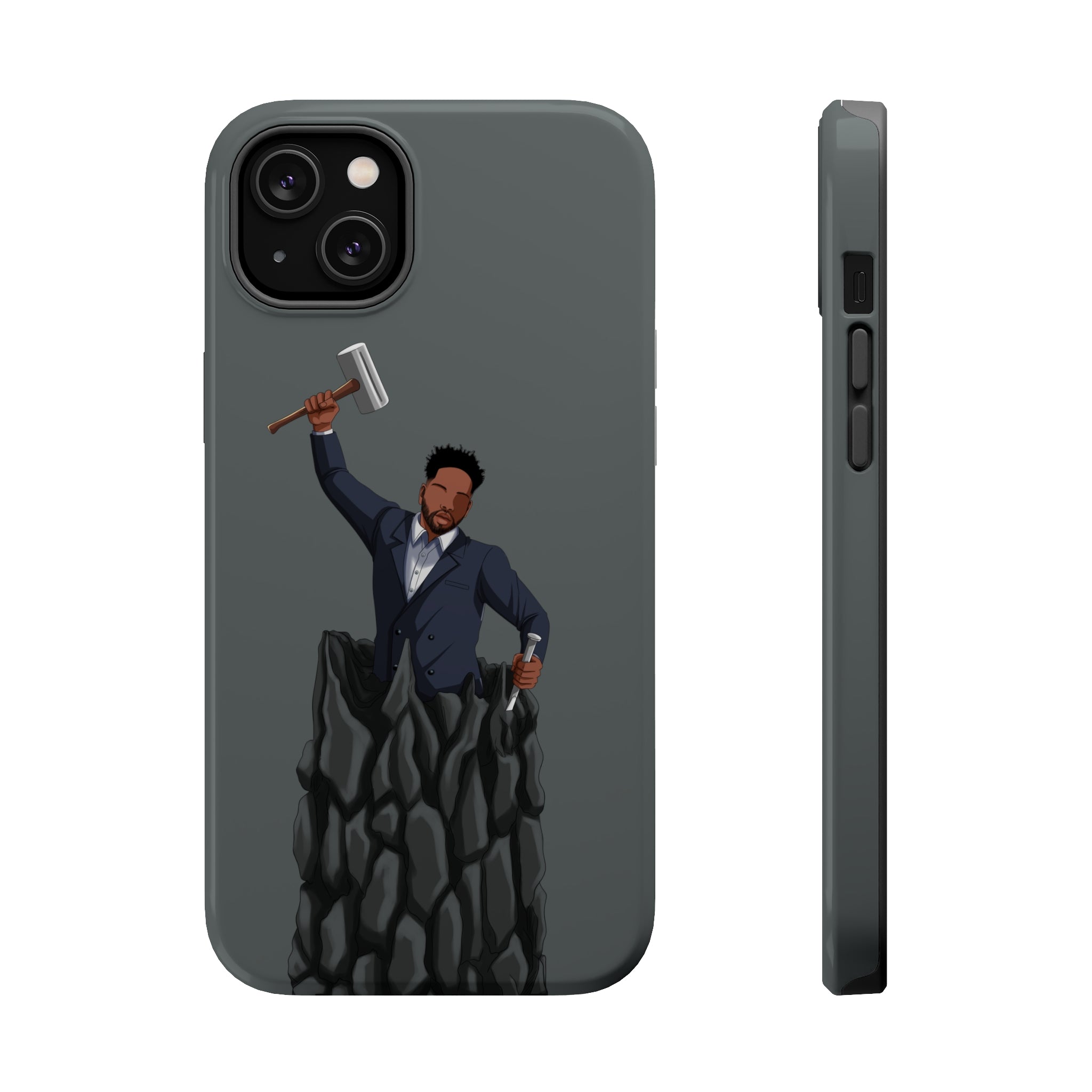 A person working hard to better his/herself - MagSafe Tough Case - Self-Made Man #1 - Breakthrough Collection