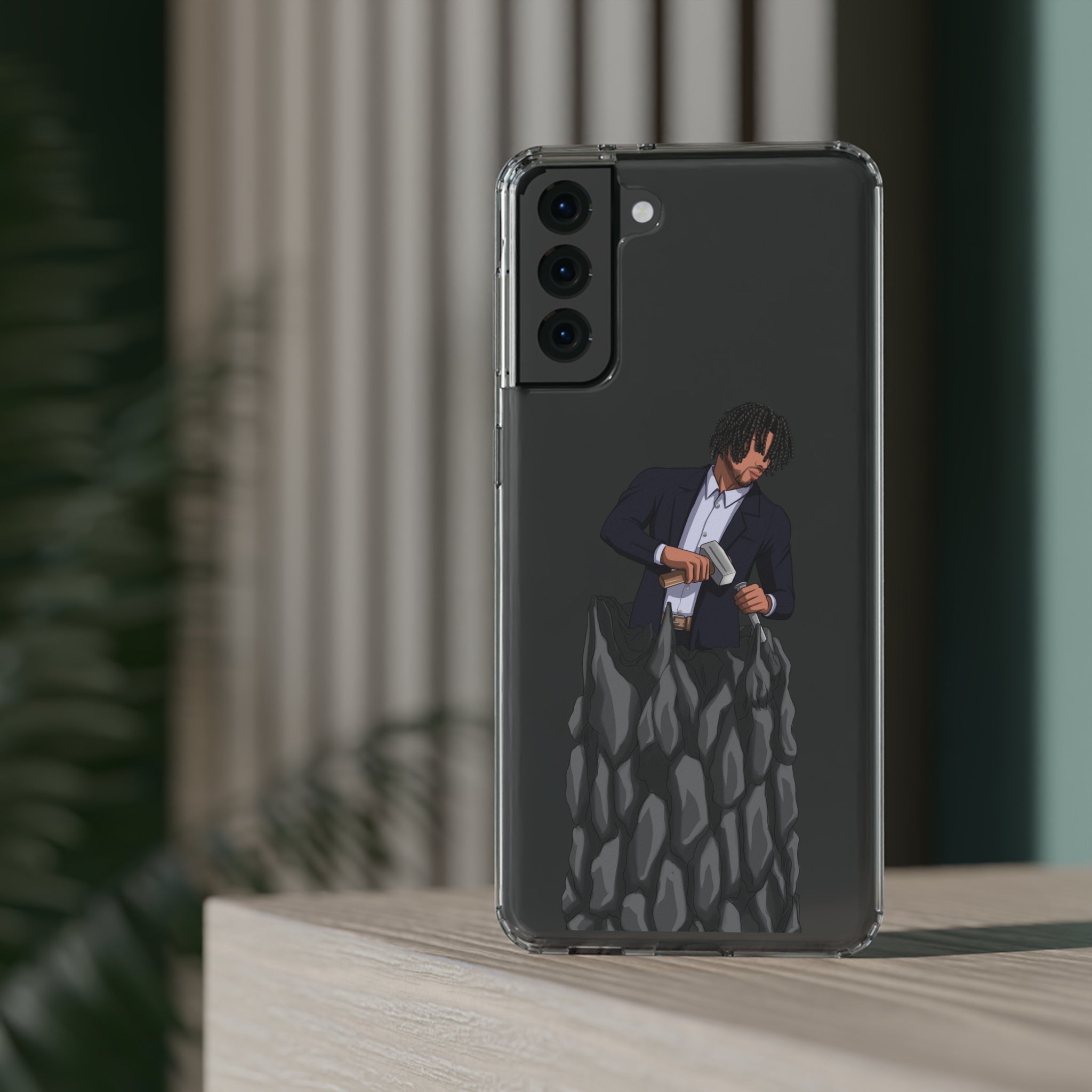 A person working hard to better his/herself - Clear Case - Self-Made Man #4 - Breakthrough Collection