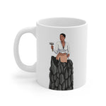 A person working hard to better his/herself - Ceramic Mug 11oz - Self-Made Woman #1 - Breakthrough Collection