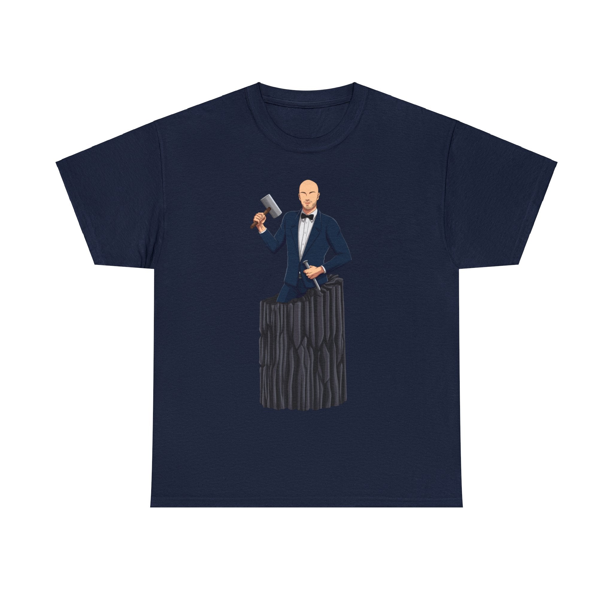 A person working hard to better his/herself - Heavy Cotton Self-Made T-shirt - Man #16