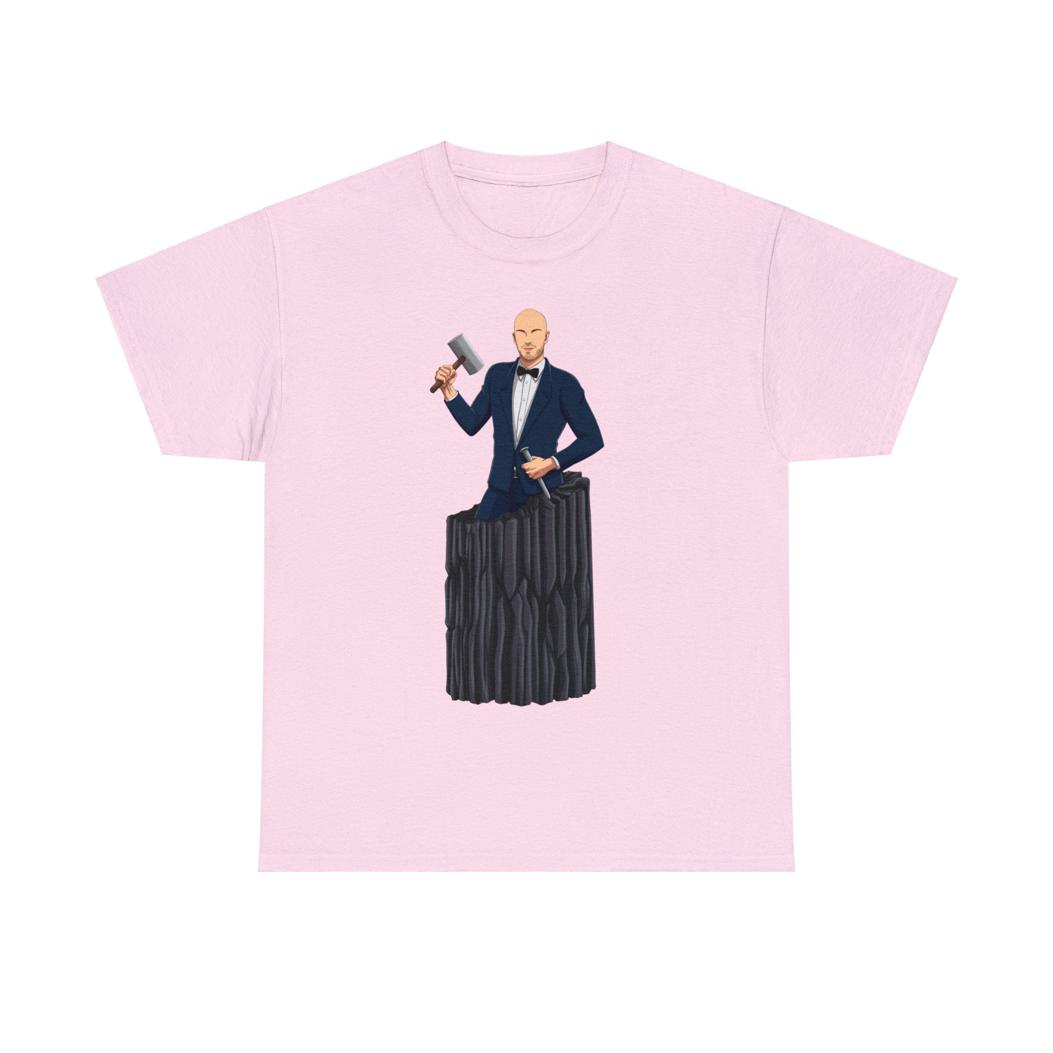 A person working hard to better his/herself - Heavy Cotton Self-Made T-shirt - Man #16
