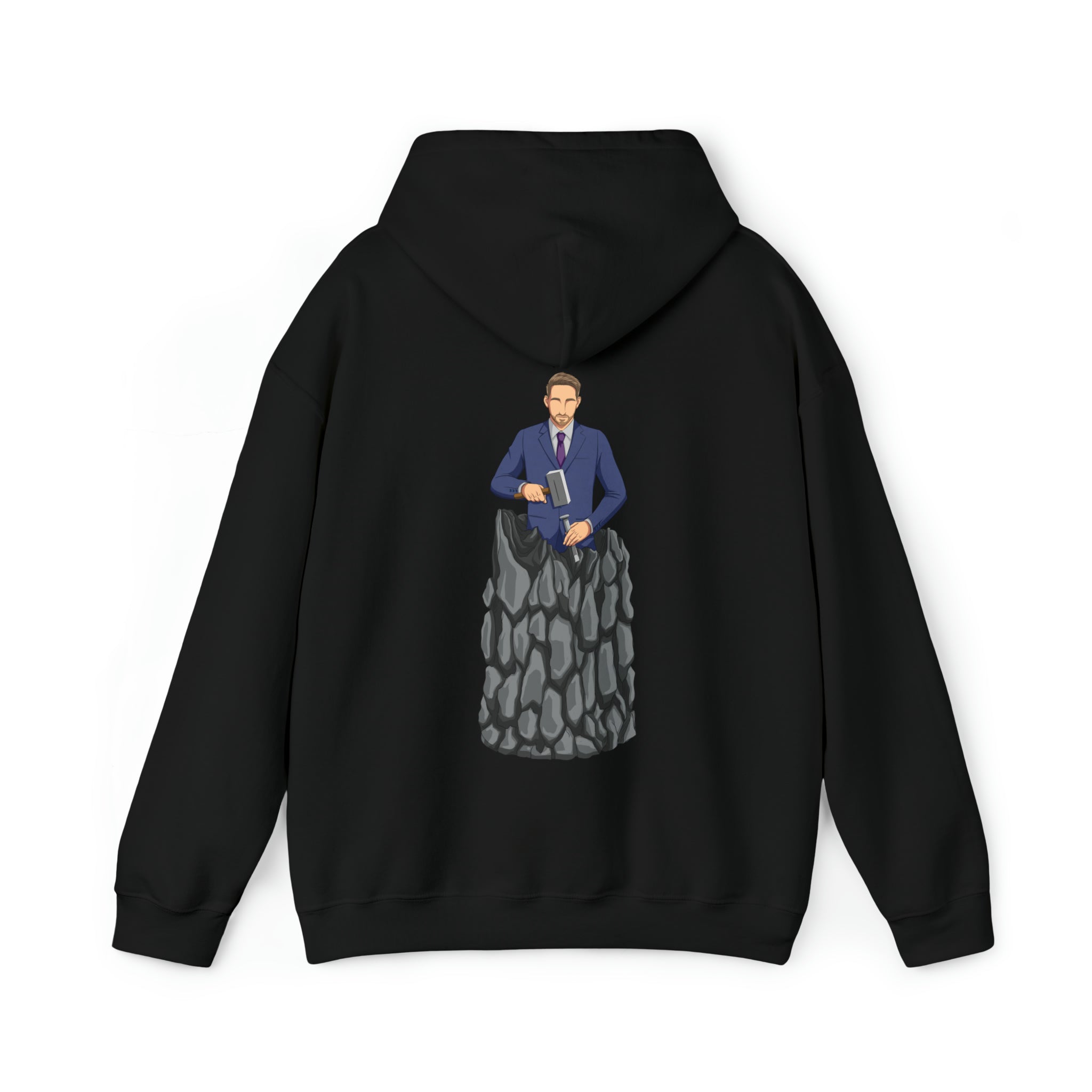 A person working hard to better his/herself - Heavy Blend™ Self-Made Hoodie - Man #8 - Breakthrough Collection
