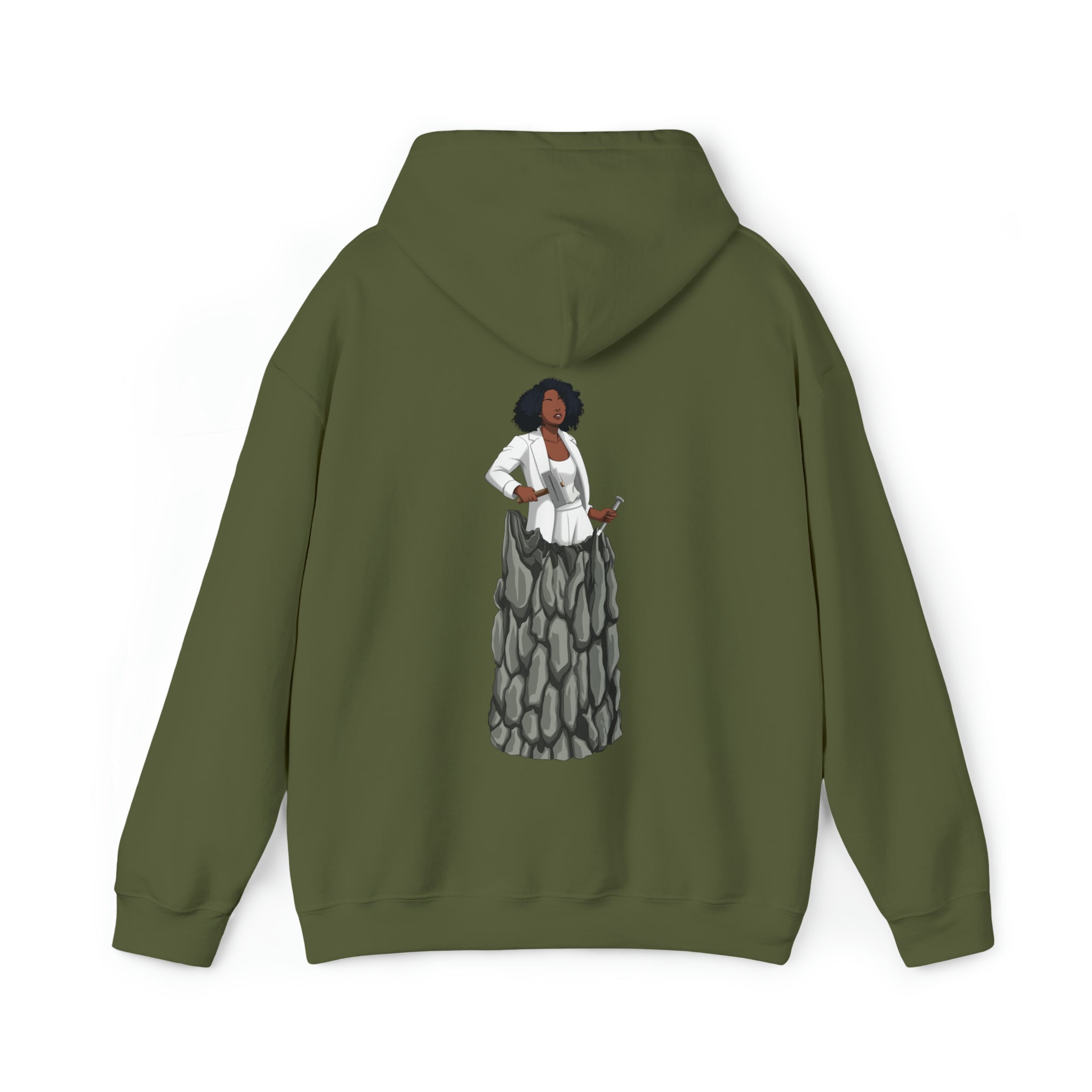 A person working hard to better his/herself - Heavy Blend™ Self-Made Hoodie - Woman #12