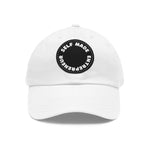 A person working hard to better his/herself - Self-Made Entrepreneur Hat with Leather Patch (Round) - Breakthrough Collection