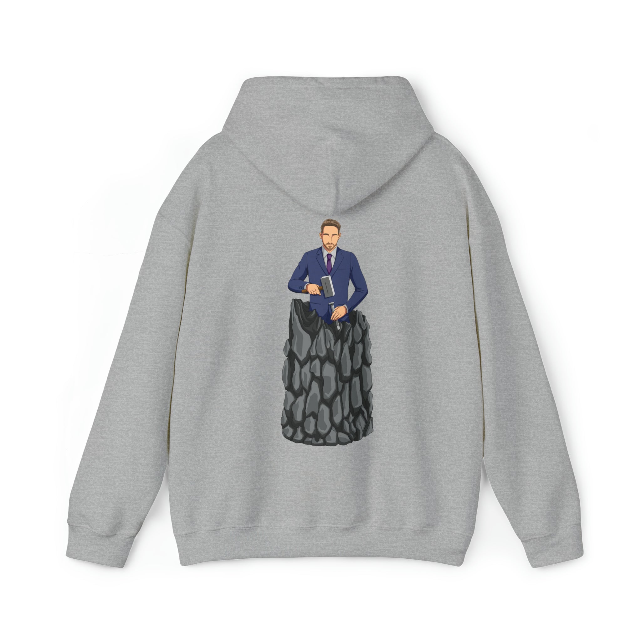 A person working hard to better his/herself - Heavy Blend™ Self-Made Hoodie - Man #8 - Breakthrough Collection