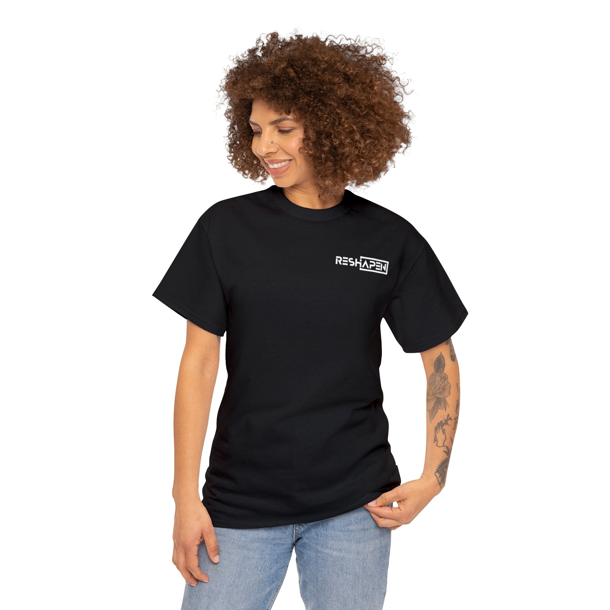 A person working hard to better his/herself - Heavy Cotton Self-Made T-shirt - Reshapen