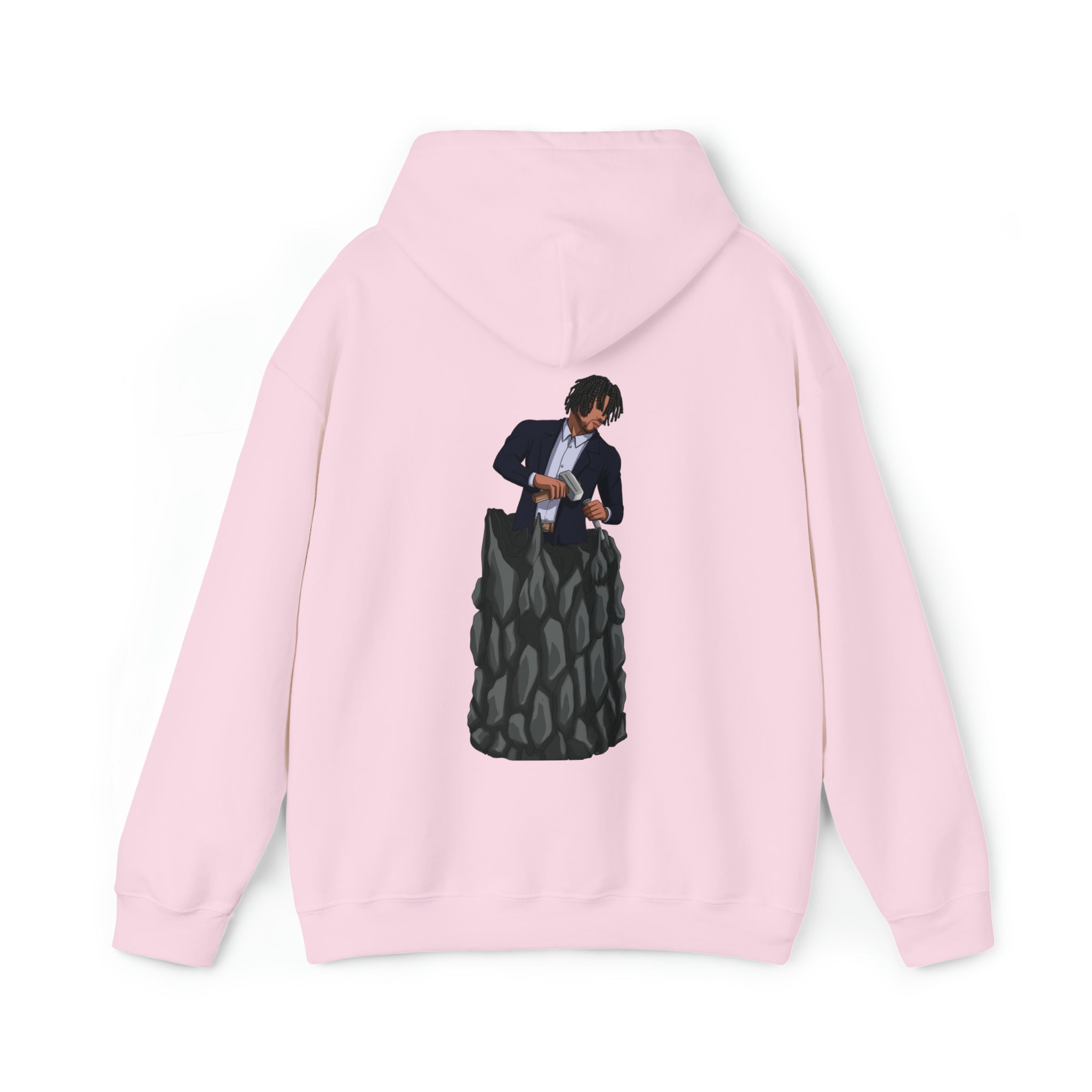 A person working hard to better his/herself - Heavy Blend™ Self-Made Hoodie - Man #4 - Breakthrough Collection