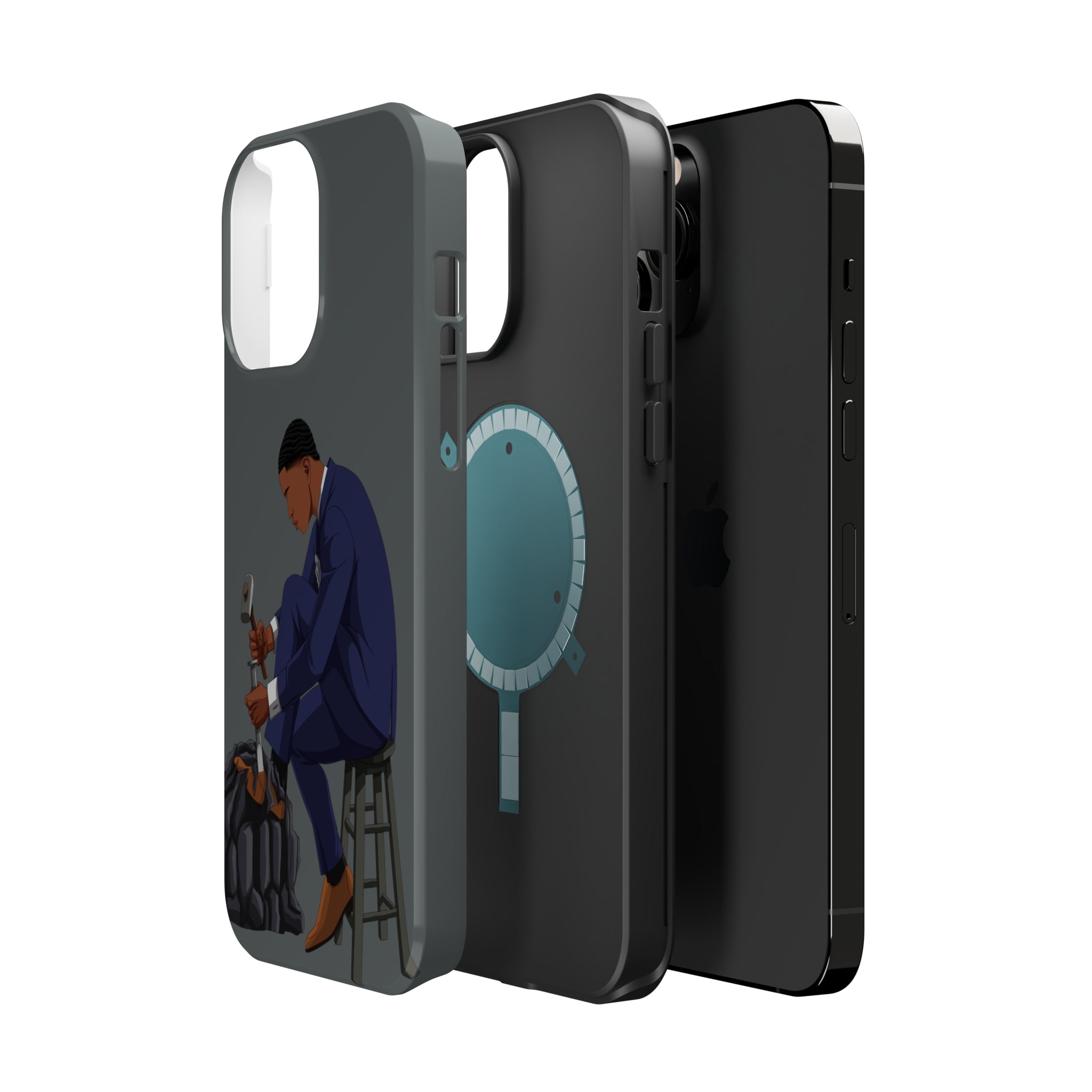 A person working hard to better his/herself - MagSafe Tough Case - Self-Made Man #11 - Breakthrough Collection