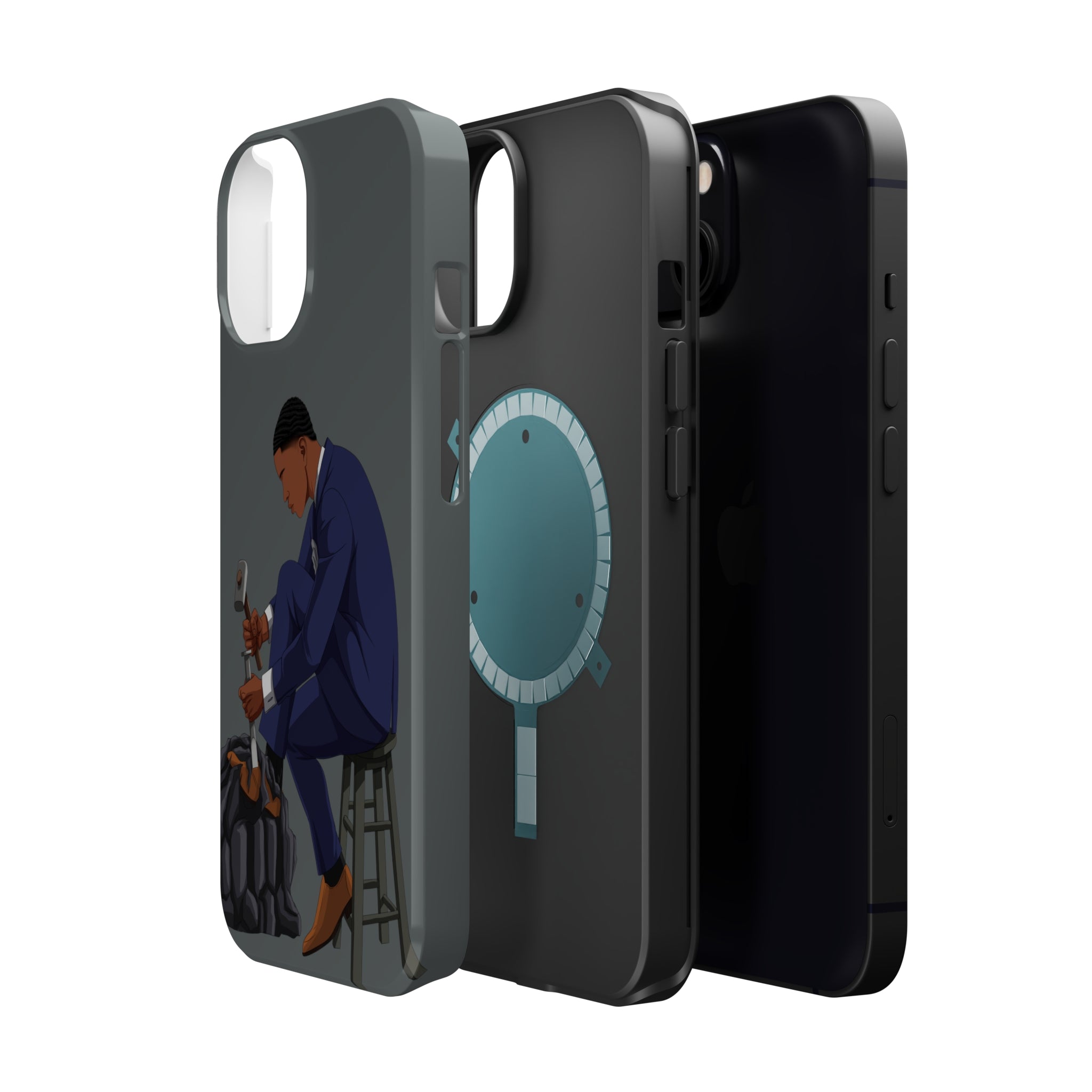A person working hard to better his/herself - MagSafe Tough Case - Self-Made Man #11 - Breakthrough Collection