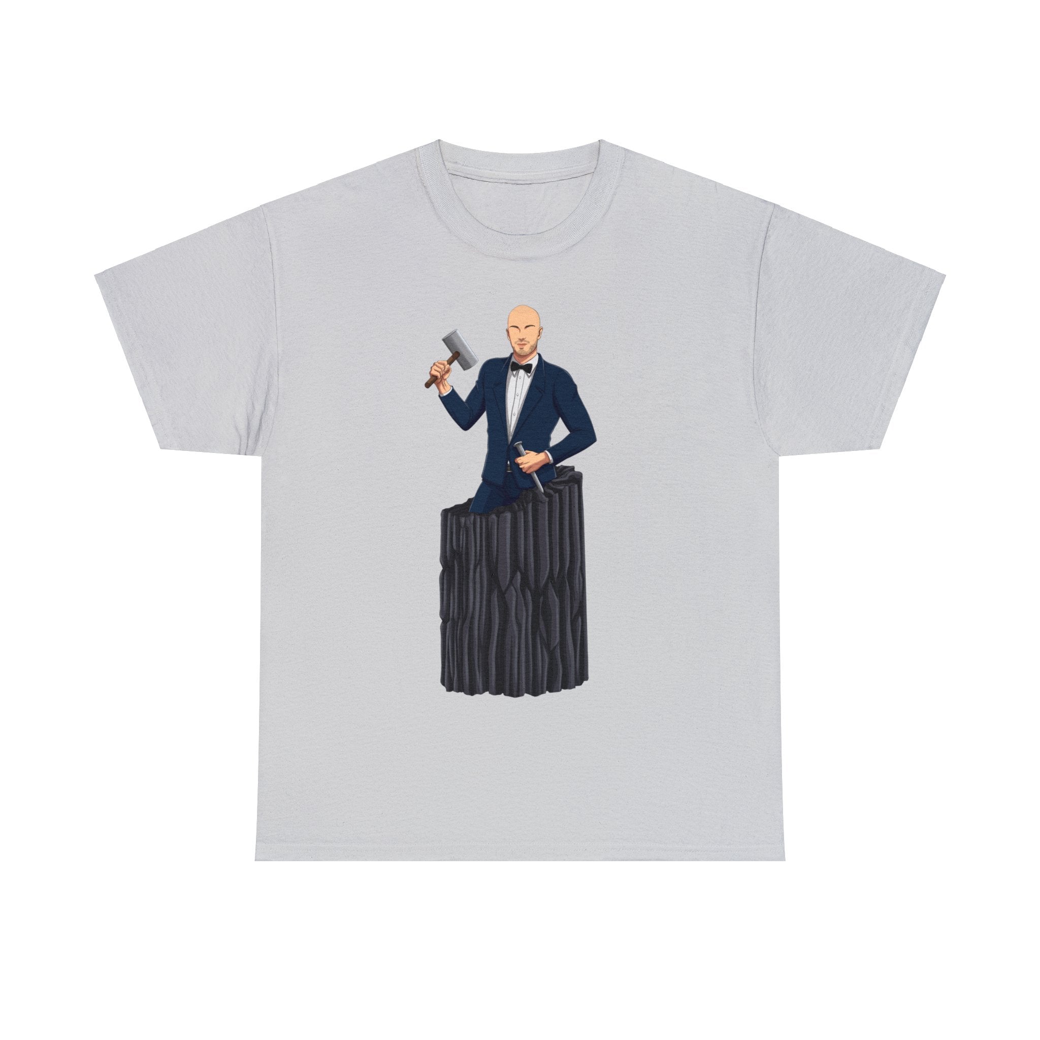 A person working hard to better his/herself - Heavy Cotton Self-Made T-shirt - Man #16