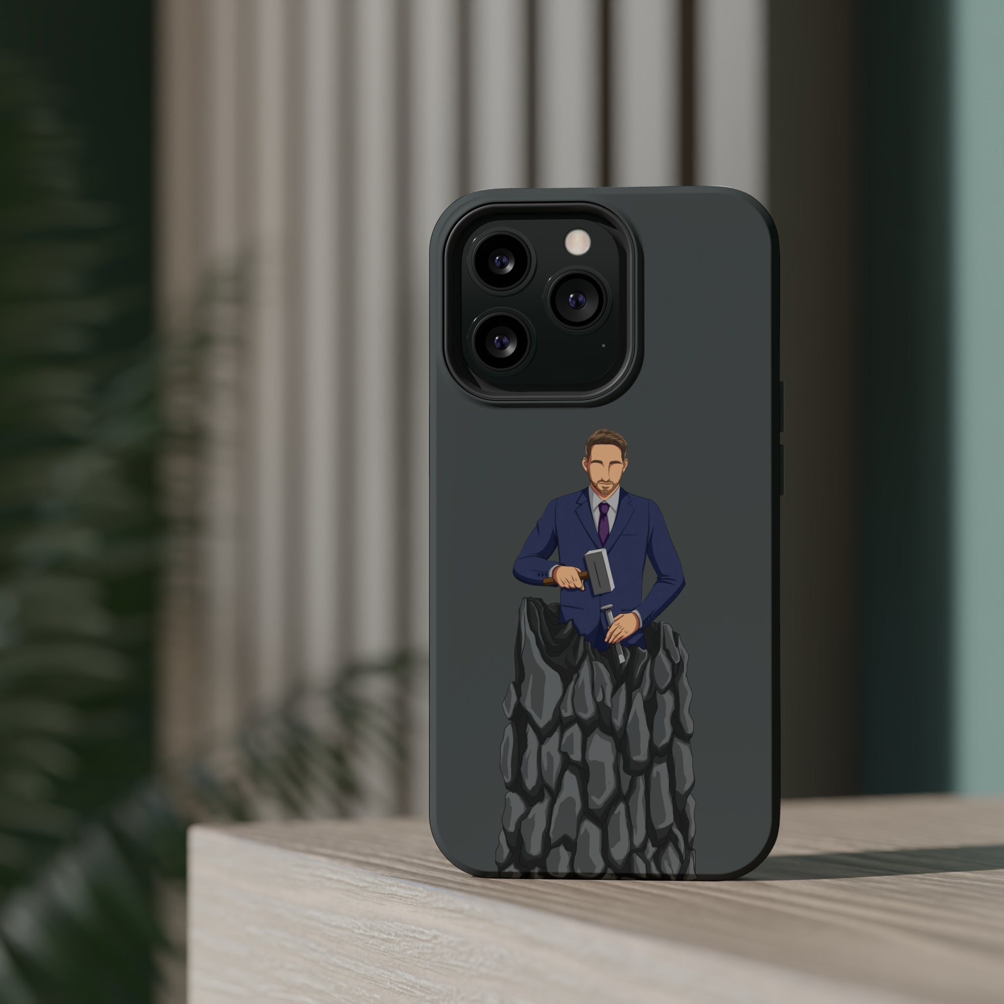 A person working hard to better his/herself - MagSafe Tough Case - Self-Made Man #8 - Breakthrough Collection
