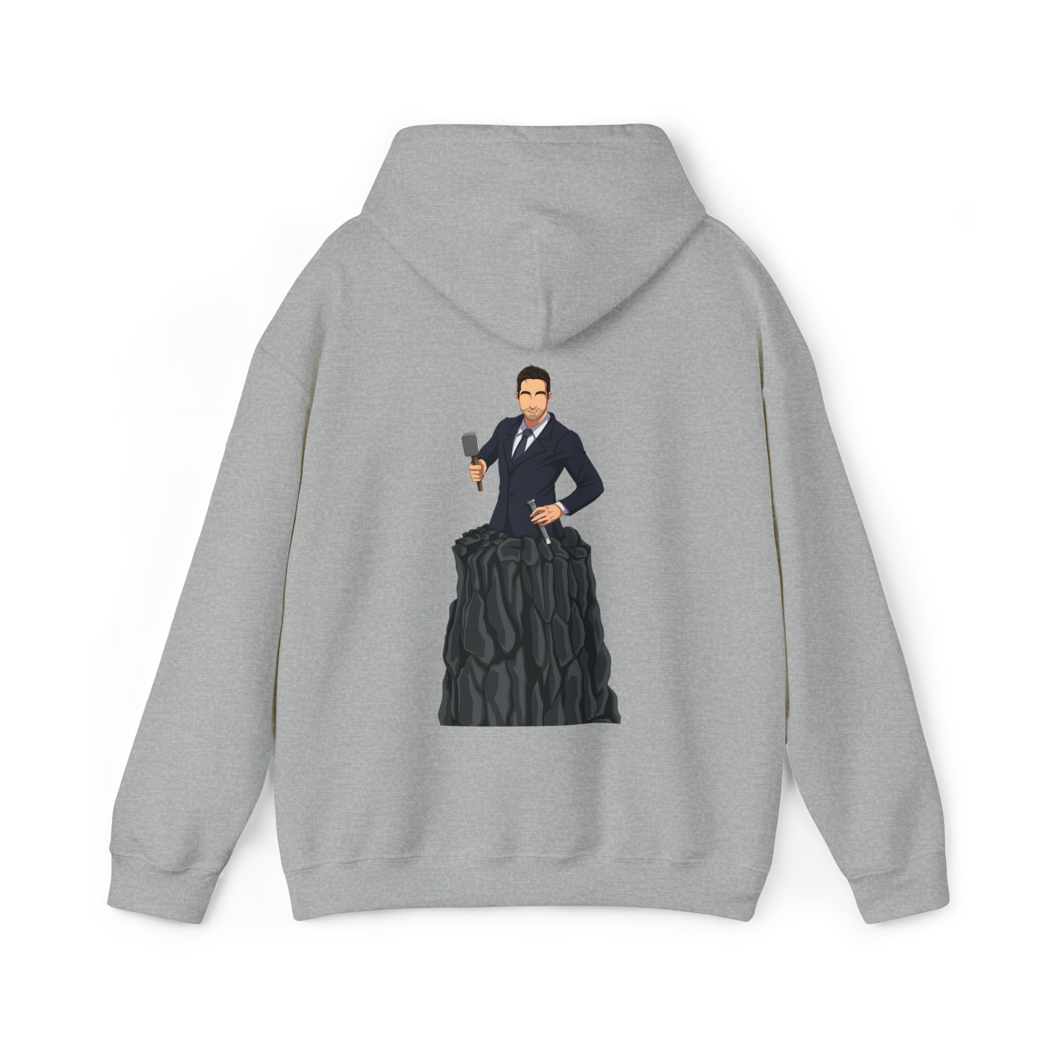 A person working hard to better his/herself - Heavy Blend™ Self-Made Hoodie - Man #3 - Breakthrough Collection