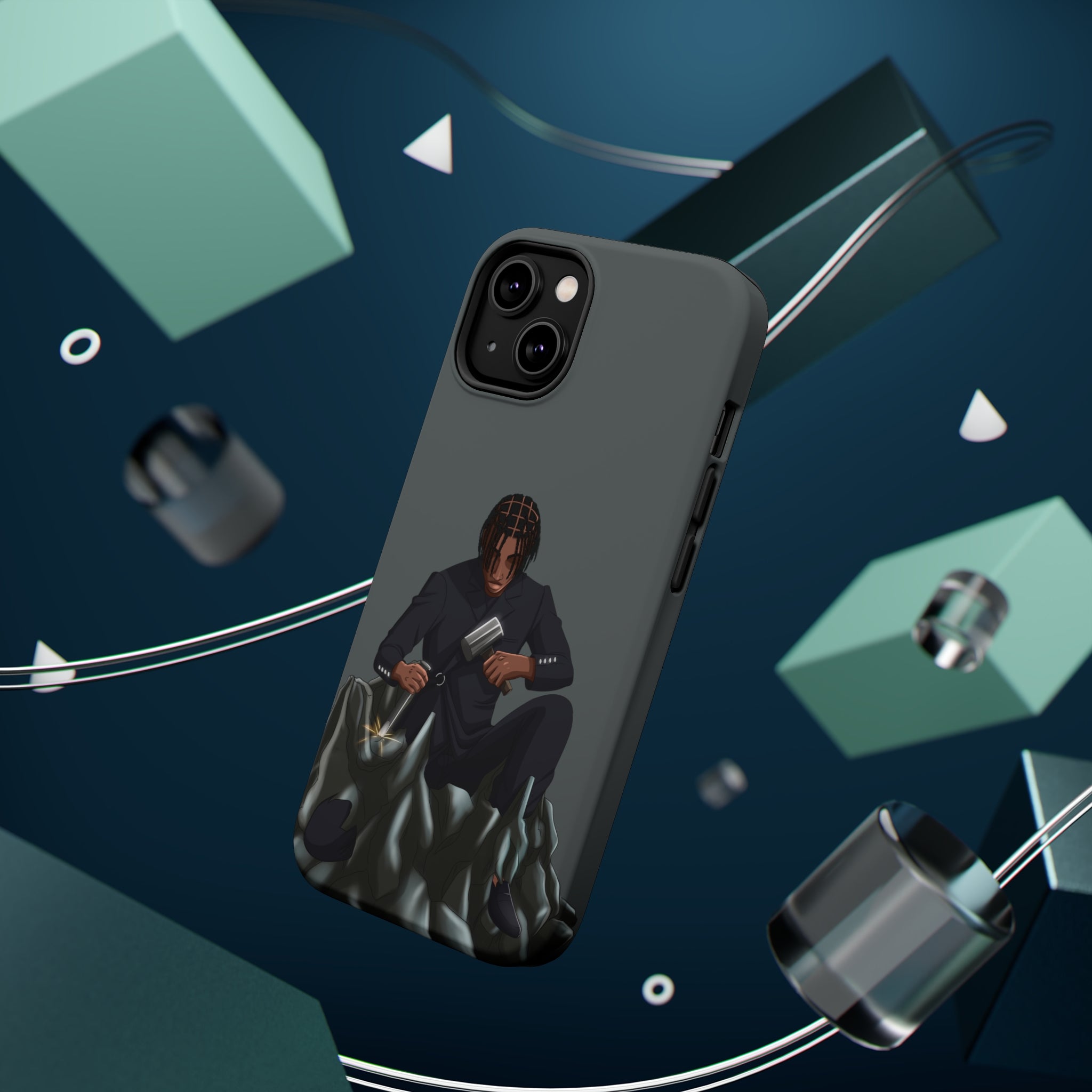 A person working hard to better his/herself - MagSafe Tough Case - Self-Made Man #13 - Breakthrough Collection