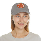 A person working hard to better his/herself - Self-Made Entrepreneur Hat with Leather Patch (Round) - Breakthrough Collection