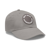 A person working hard to better his/herself - Self-Made Entrepreneur Hat with Leather Patch (Round) - Breakthrough Collection