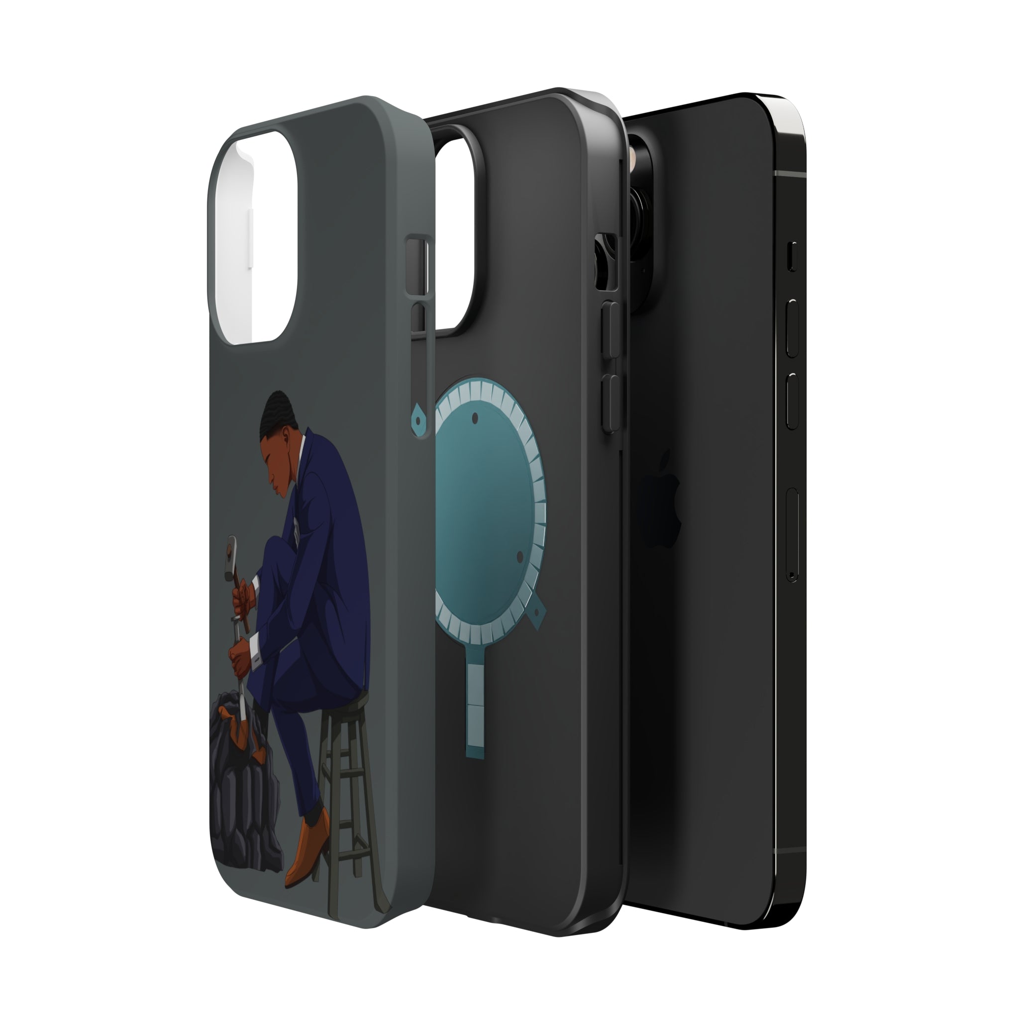 A person working hard to better his/herself - MagSafe Tough Case - Self-Made Man #11 - Breakthrough Collection
