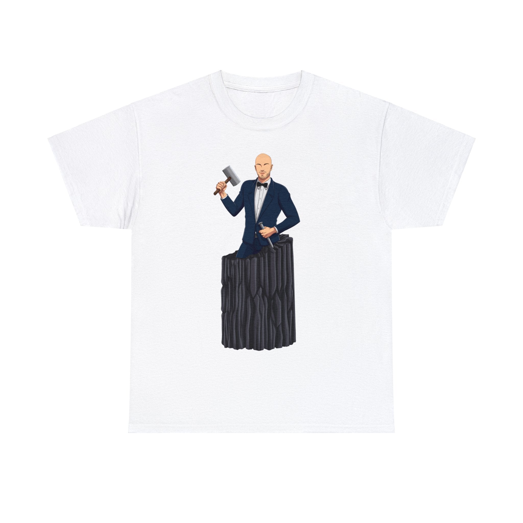 A person working hard to better his/herself - Heavy Cotton Self-Made T-shirt - Man #16