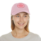 A person working hard to better his/herself - Self-Made Entrepreneur Hat with Leather Patch (Round) - Breakthrough Collection