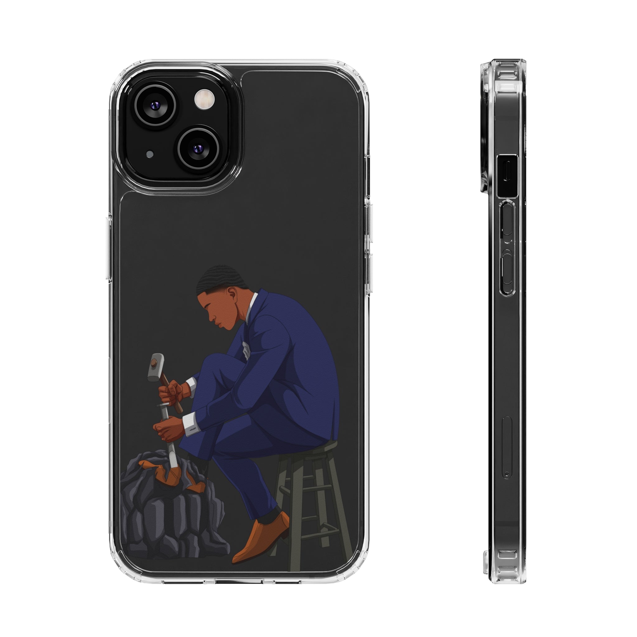 A person working hard to better his/herself - Clear Case - Self-Made Man #11 - Breakthrough Collection