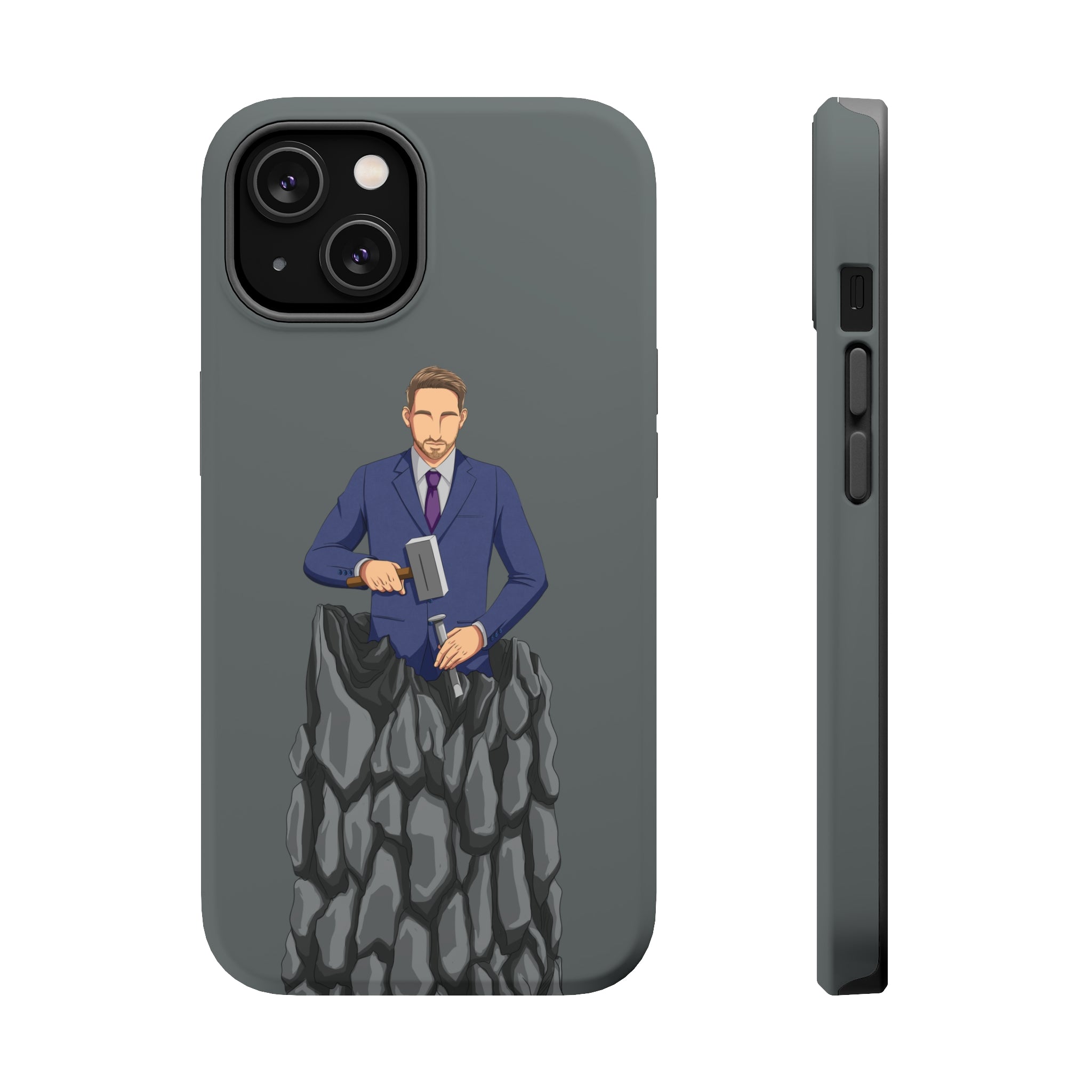A person working hard to better his/herself - MagSafe Tough Case - Self-Made Man #8 - Breakthrough Collection