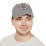 A person working hard to better his/herself - Self-Made Entrepreneur Hat with Leather Patch (Round) - Breakthrough Collection