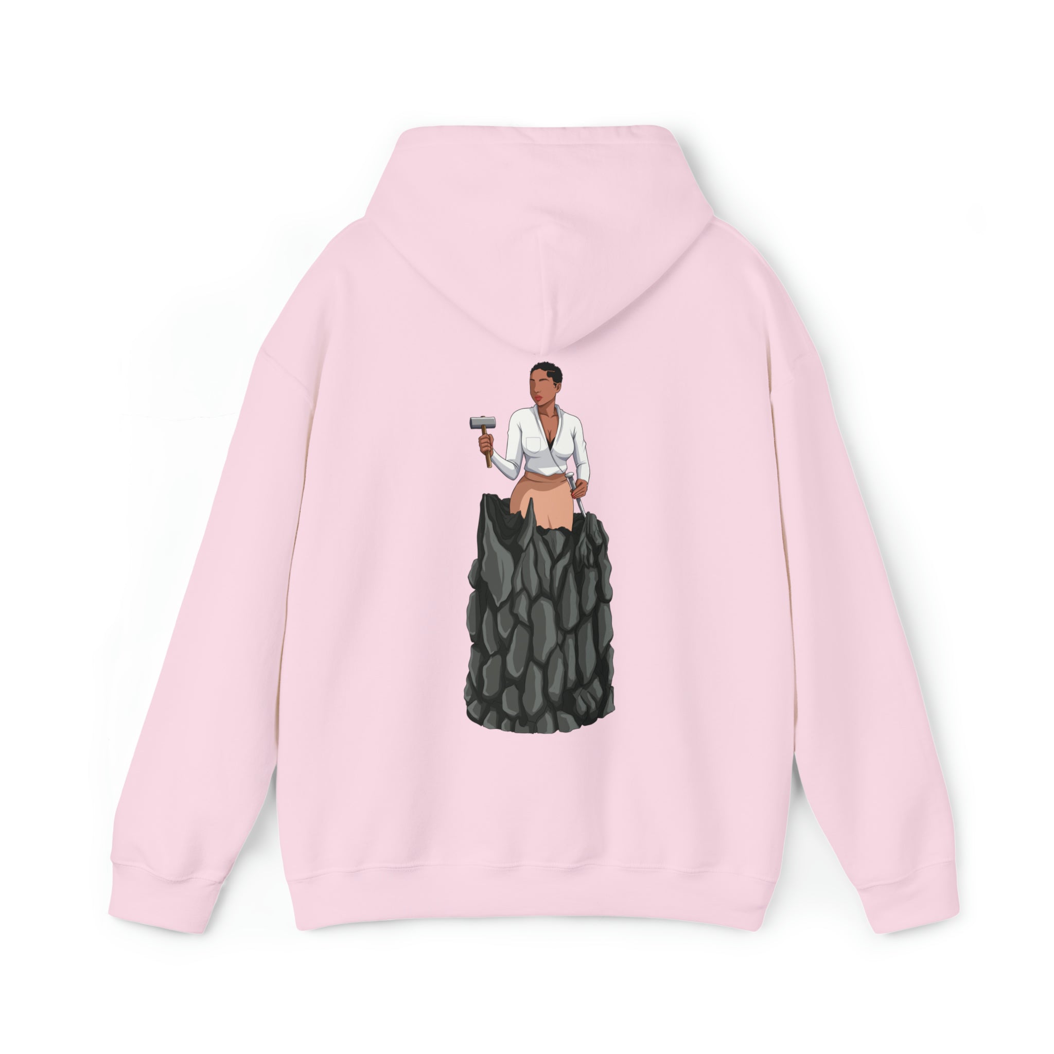 A person working hard to better his/herself - Heavy Blend™ Self-Made Hoodie - woman #1 - Breakthrough Collection