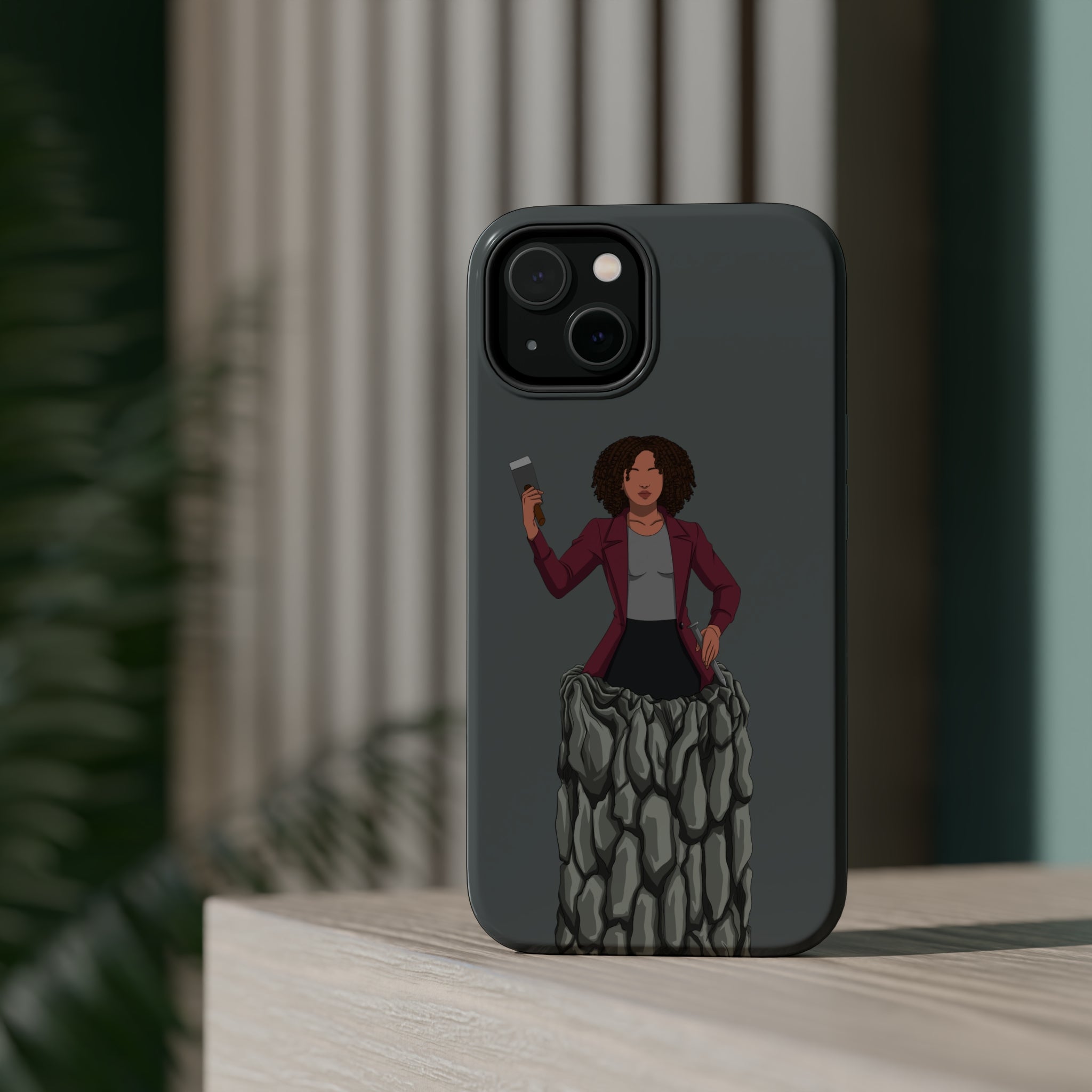 A person working hard to better his/herself - MagSafe Tough Case - Self-Made Woman #15